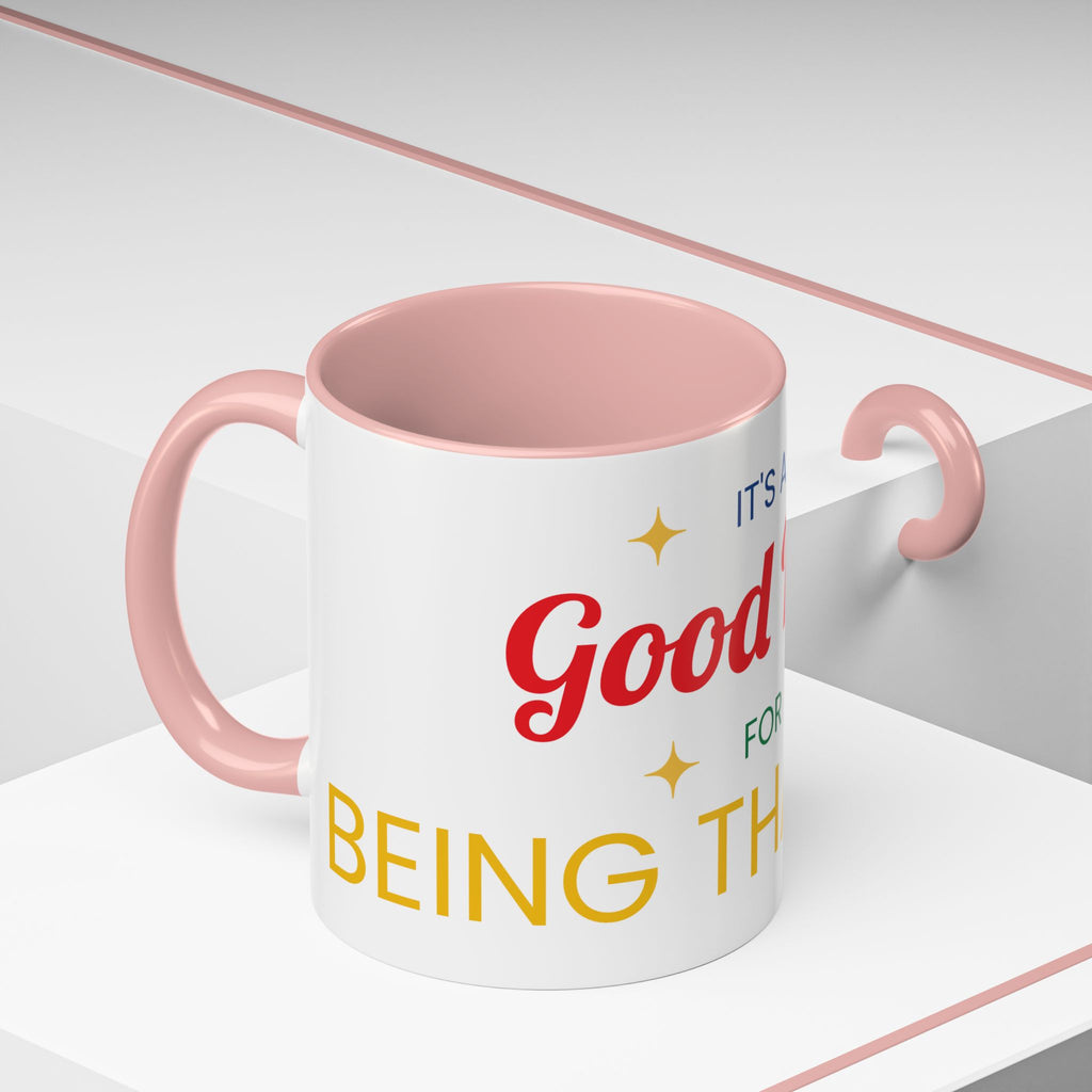 Coffee Mug — "It's a Good Day for Being Thankful" Accent Ceramic Mug