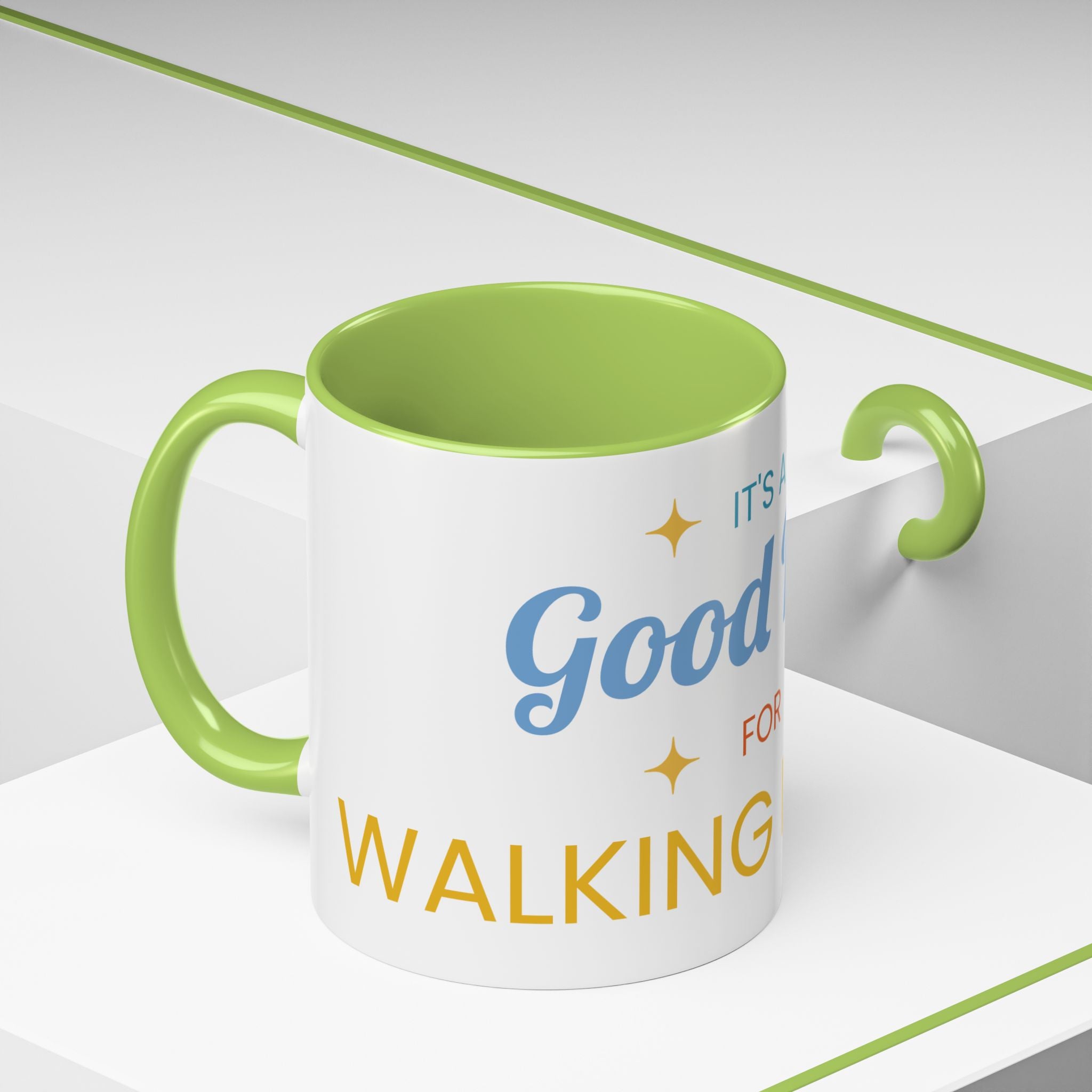 Inspirational Coffee Mug — “It's a Good Day for Walking in Faith” Ceramic Accent Mug