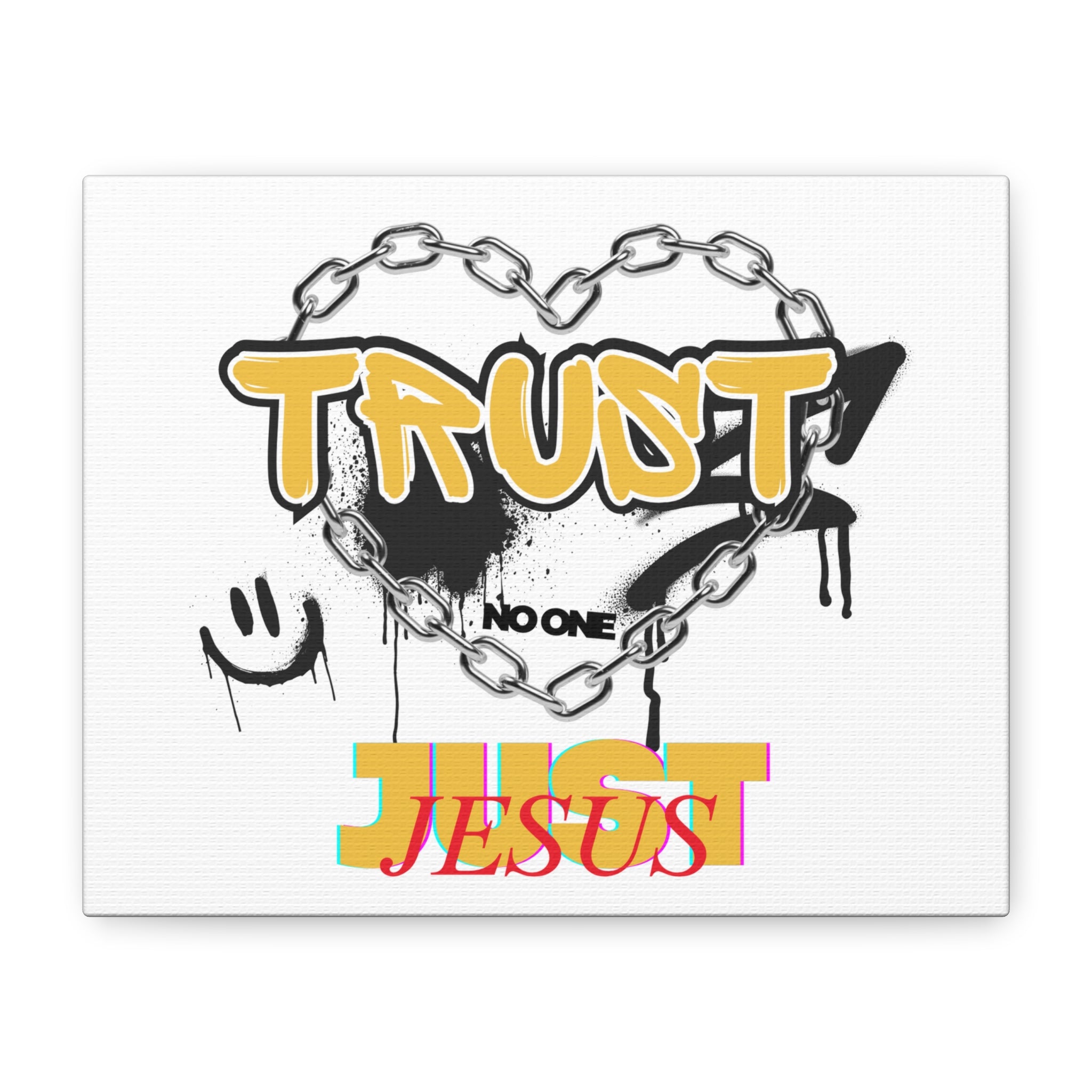 Trust No One Just Jesus Matte Canvas Wall Art