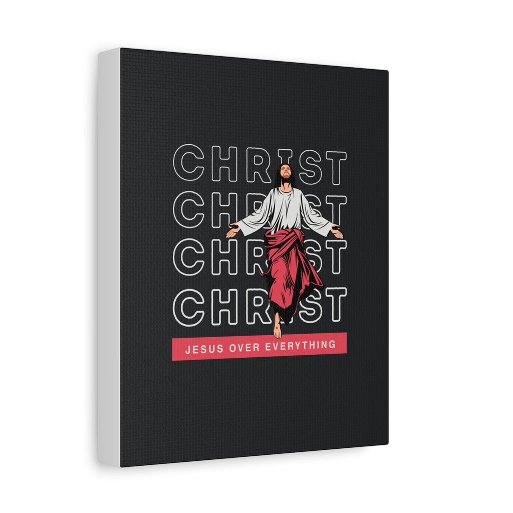 Christ Jesus Over Everything Canvas Wall Art — Inspirational Pastel Quote