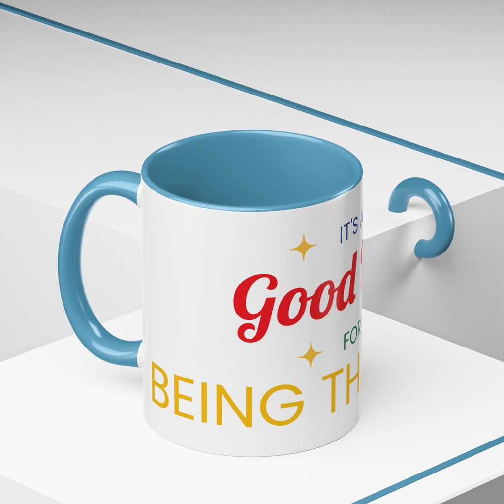 Coffee Mug — "It's a Good Day for Being Thankful" Accent Ceramic Mug