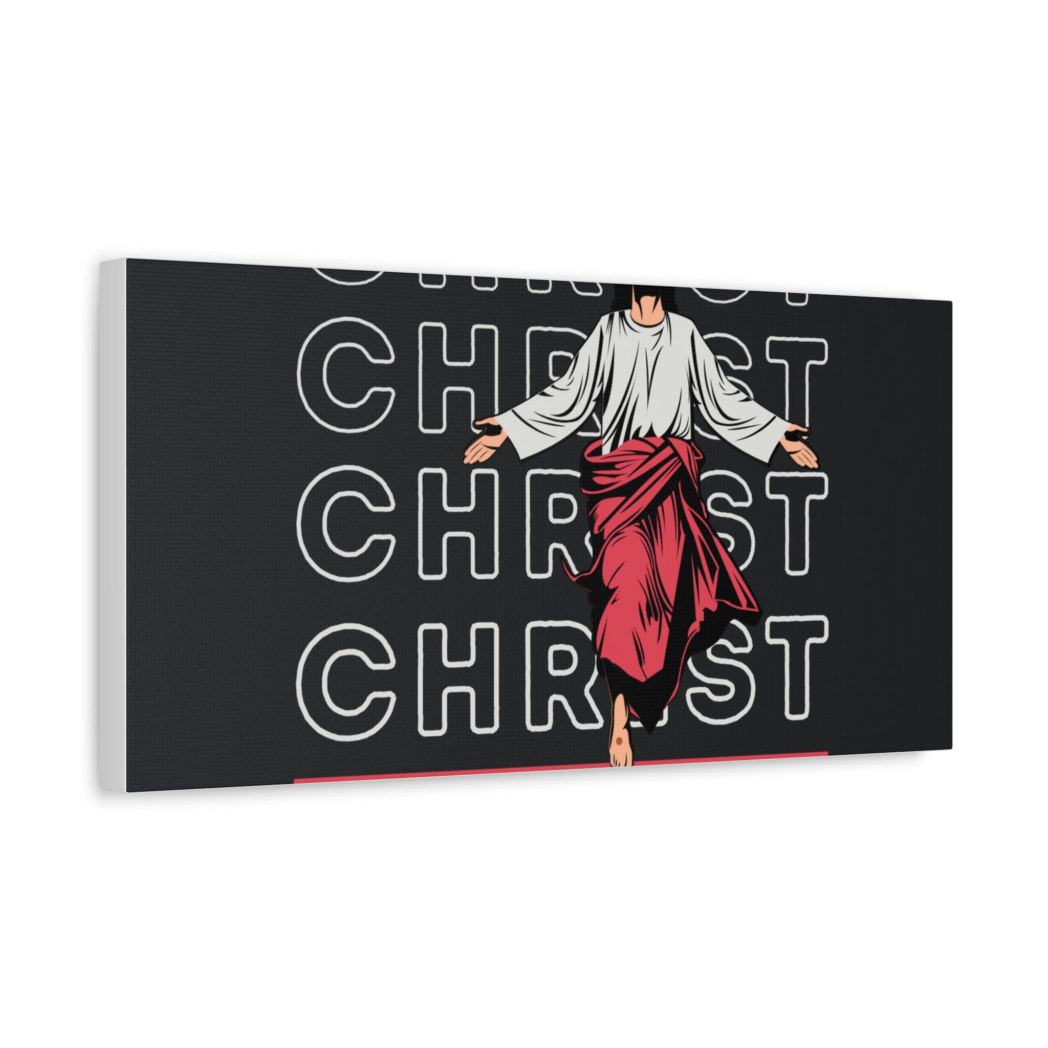 Christ Jesus Over Everything Canvas Wall Art — Inspirational Pastel Quote