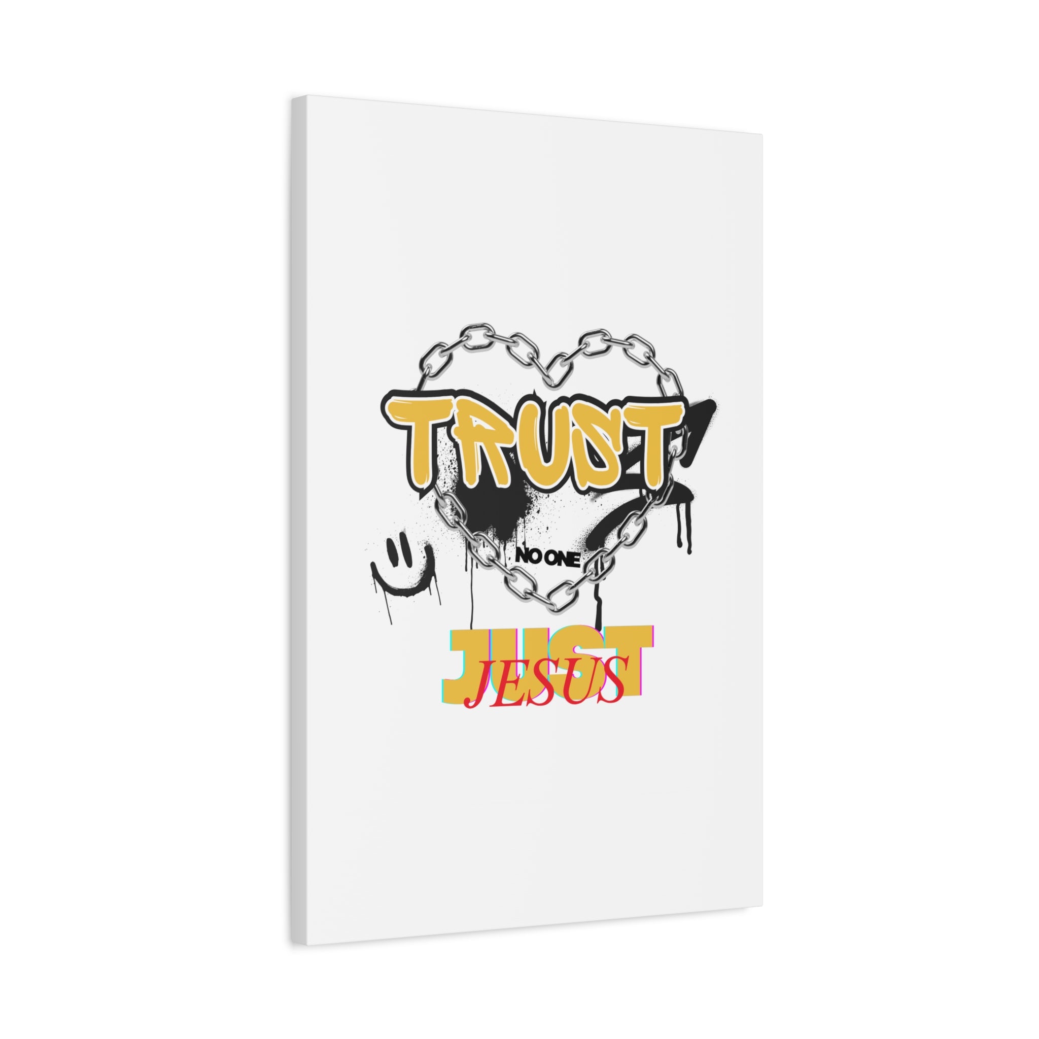Trust No One Just Jesus Matte Canvas Wall Art