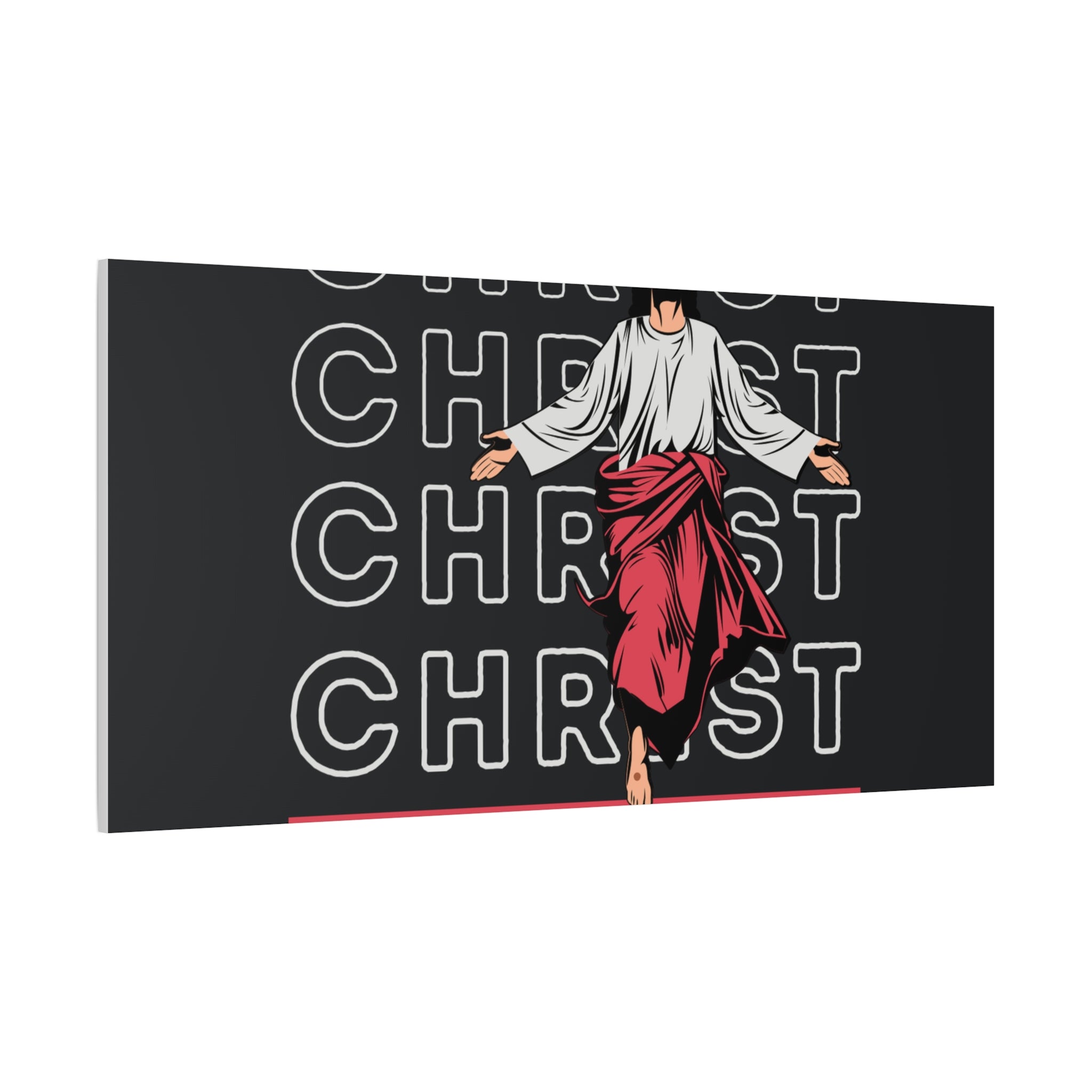 Christ Jesus Over Everything Canvas Wall Art — Inspirational Pastel Quote