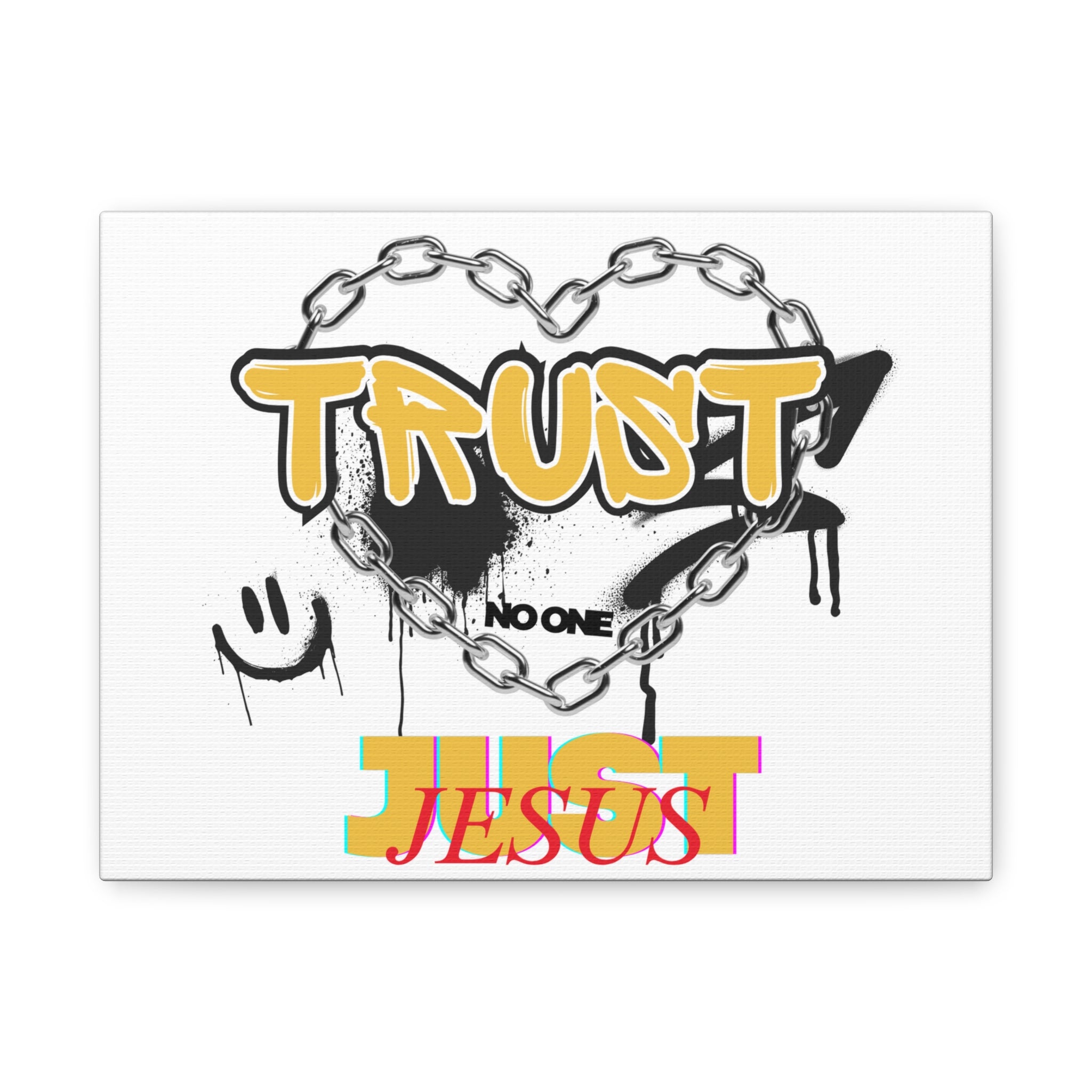 Trust No One Just Jesus Matte Canvas Wall Art