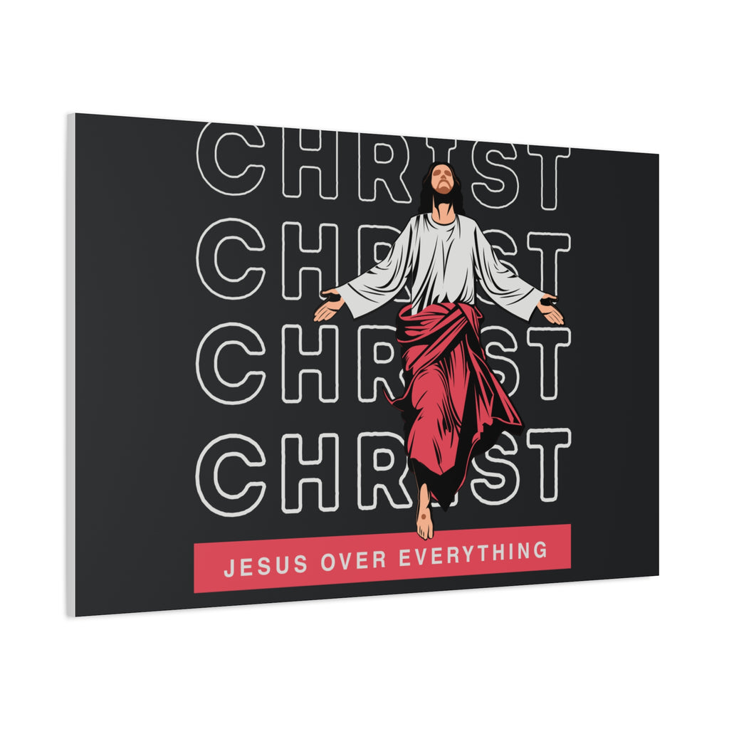 Christ Jesus Over Everything Canvas Wall Art — Inspirational Pastel Quote