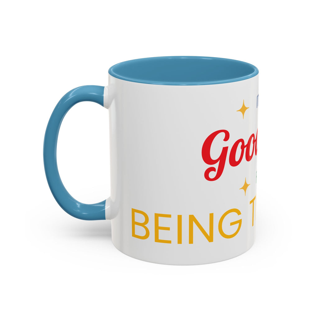 Coffee Mug — "It's a Good Day for Being Thankful" Accent Ceramic Mug