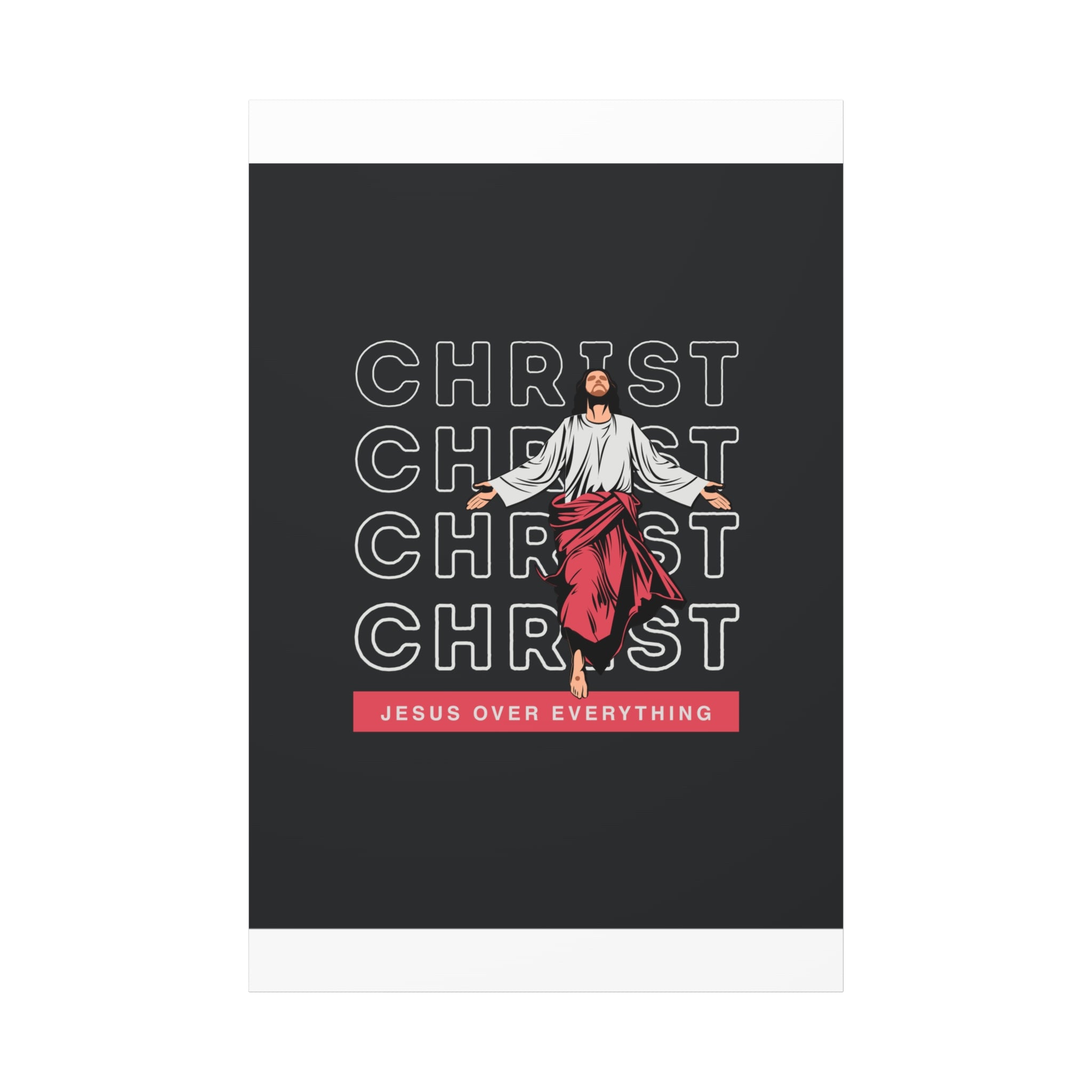 Christ Jesus Over Everything Canvas Wall Art — Inspirational Pastel Quote