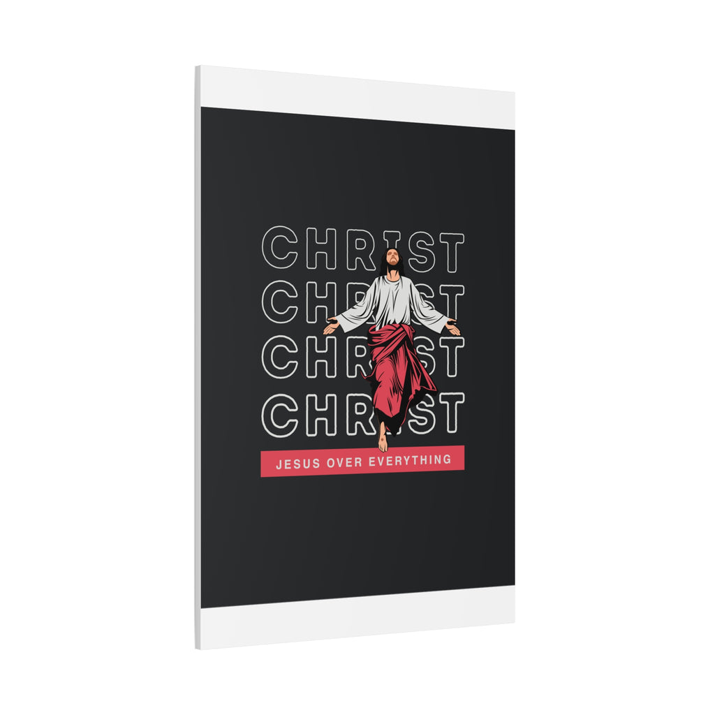 Christ Jesus Over Everything Canvas Wall Art — Inspirational Pastel Quote