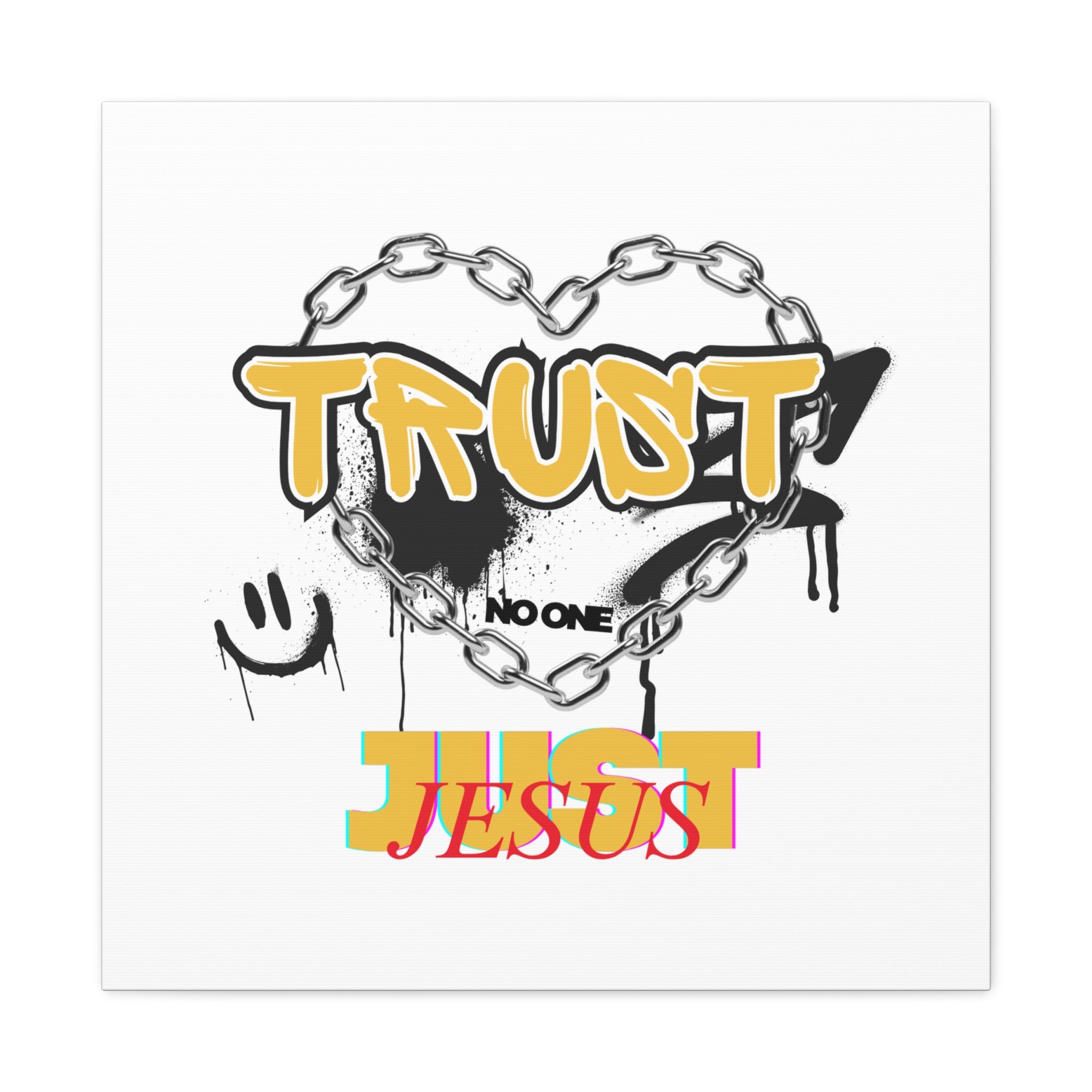 Trust No One Just Jesus Matte Canvas Wall Art