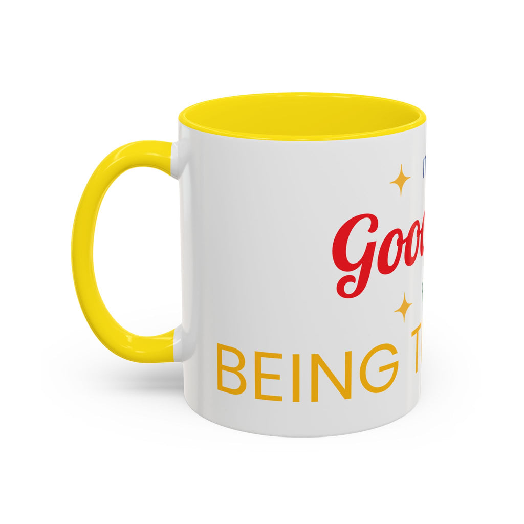Coffee Mug — "It's a Good Day for Being Thankful" Accent Ceramic Mug