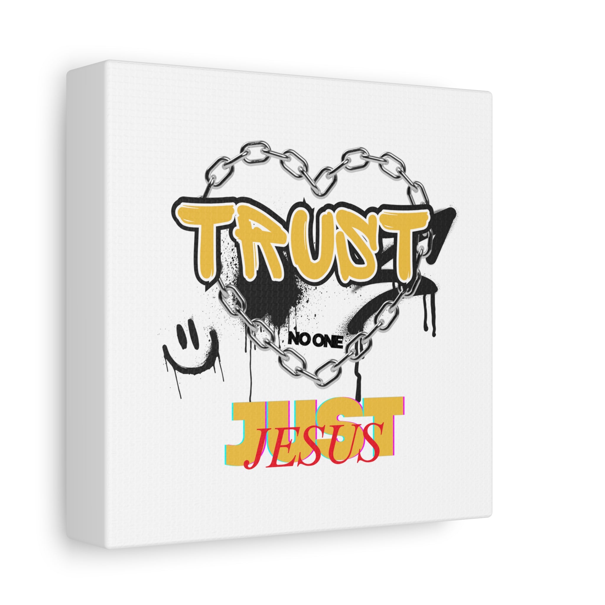 Trust No One Just Jesus Matte Canvas Wall Art