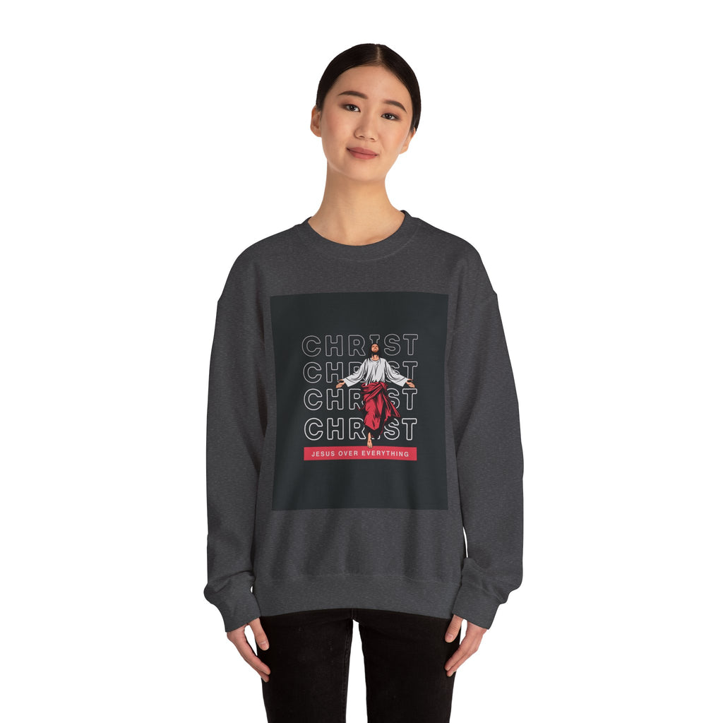 Christ - Jesus over everything Sweatshirt — Pastel Self-Care Crewneck