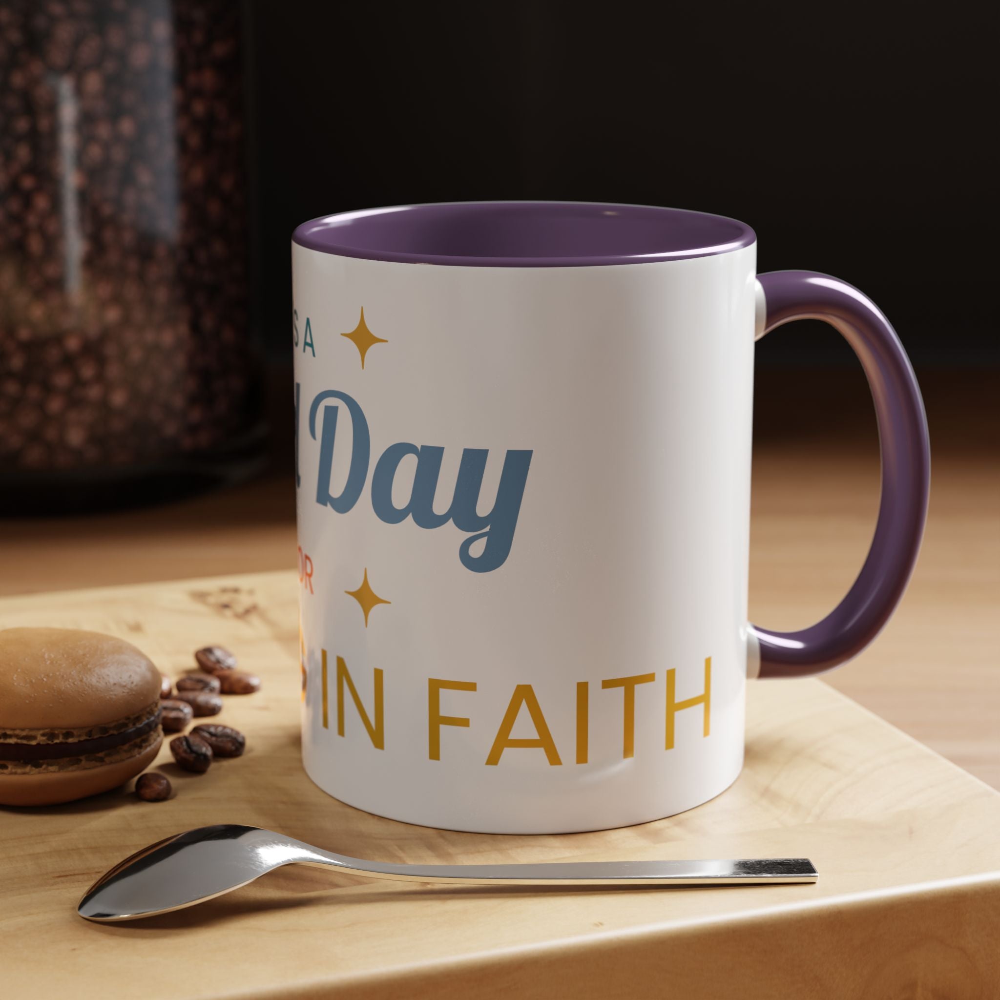 Inspirational Coffee Mug — “It's a Good Day for Walking in Faith” Ceramic Accent Mug