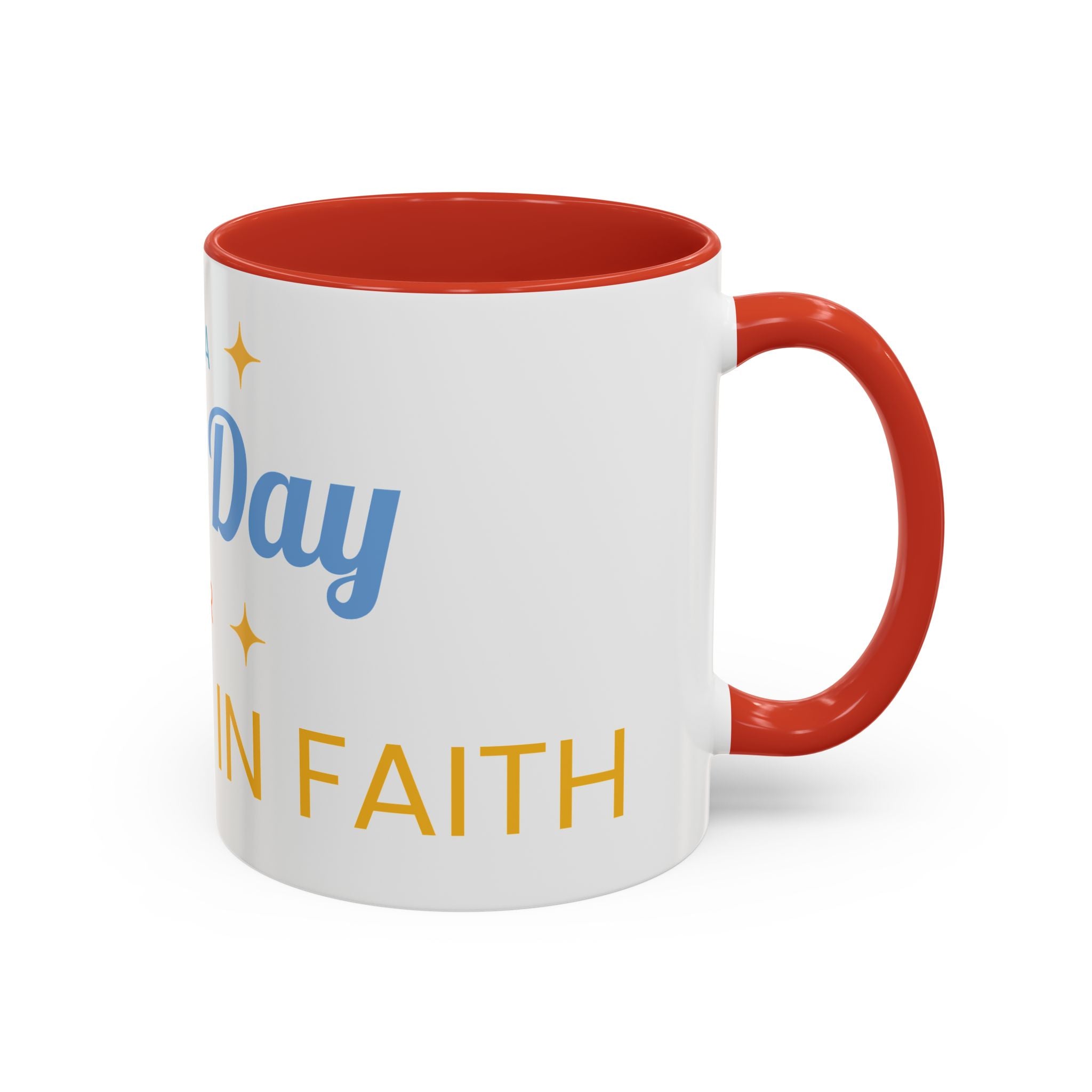 Inspirational Coffee Mug — “It's a Good Day for Walking in Faith” Ceramic Accent Mug
