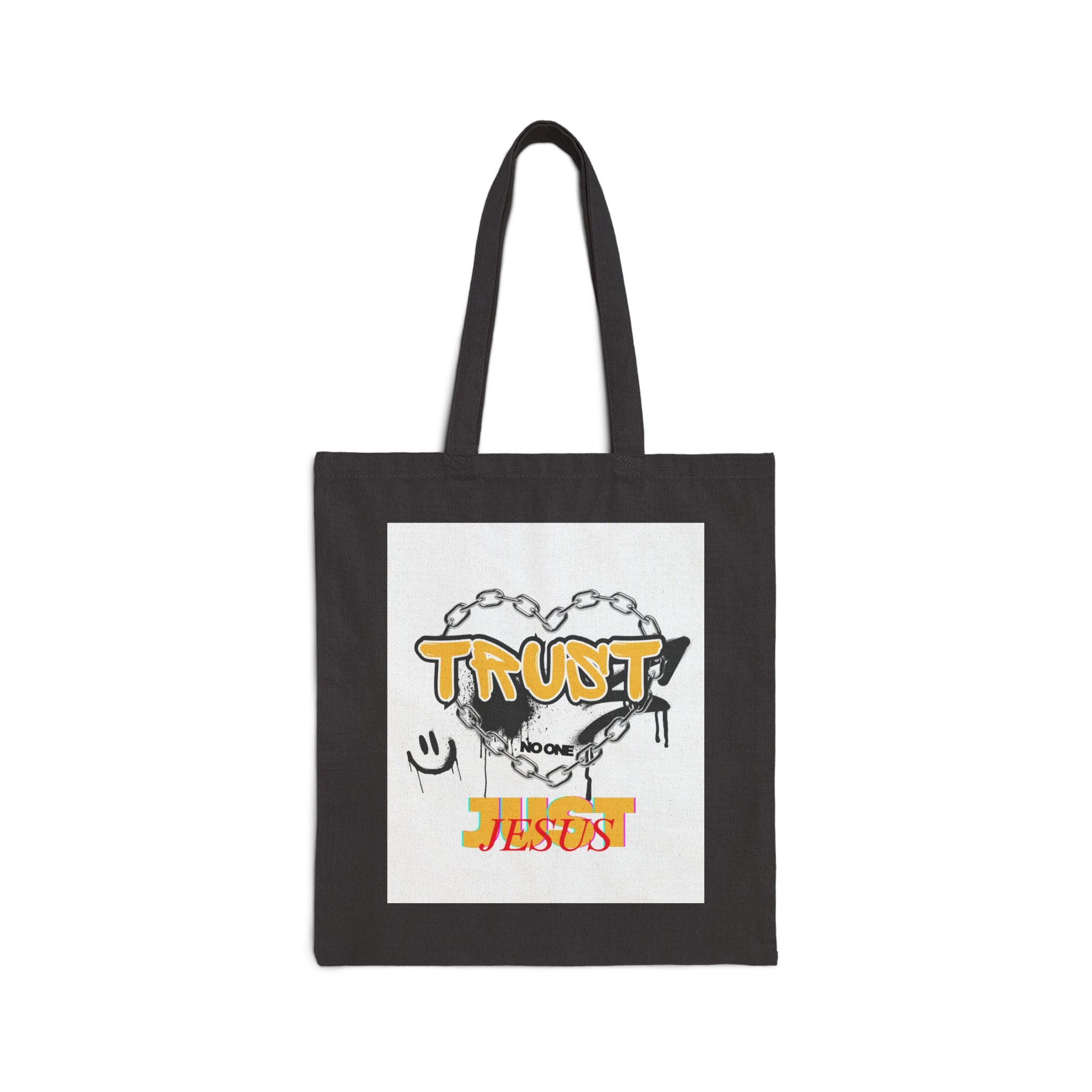Trust No One Just Jesus Canvas Tote Bag