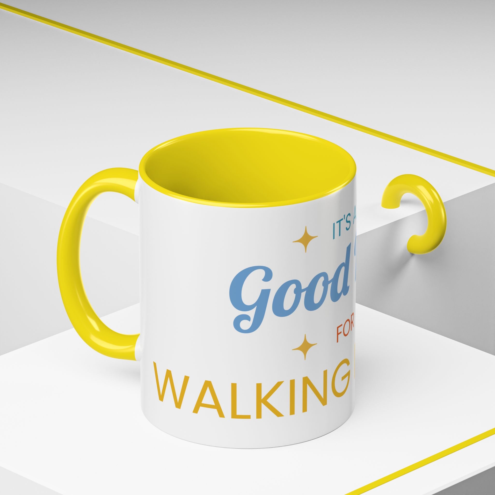 Inspirational Coffee Mug — “It's a Good Day for Walking in Faith” Ceramic Accent Mug
