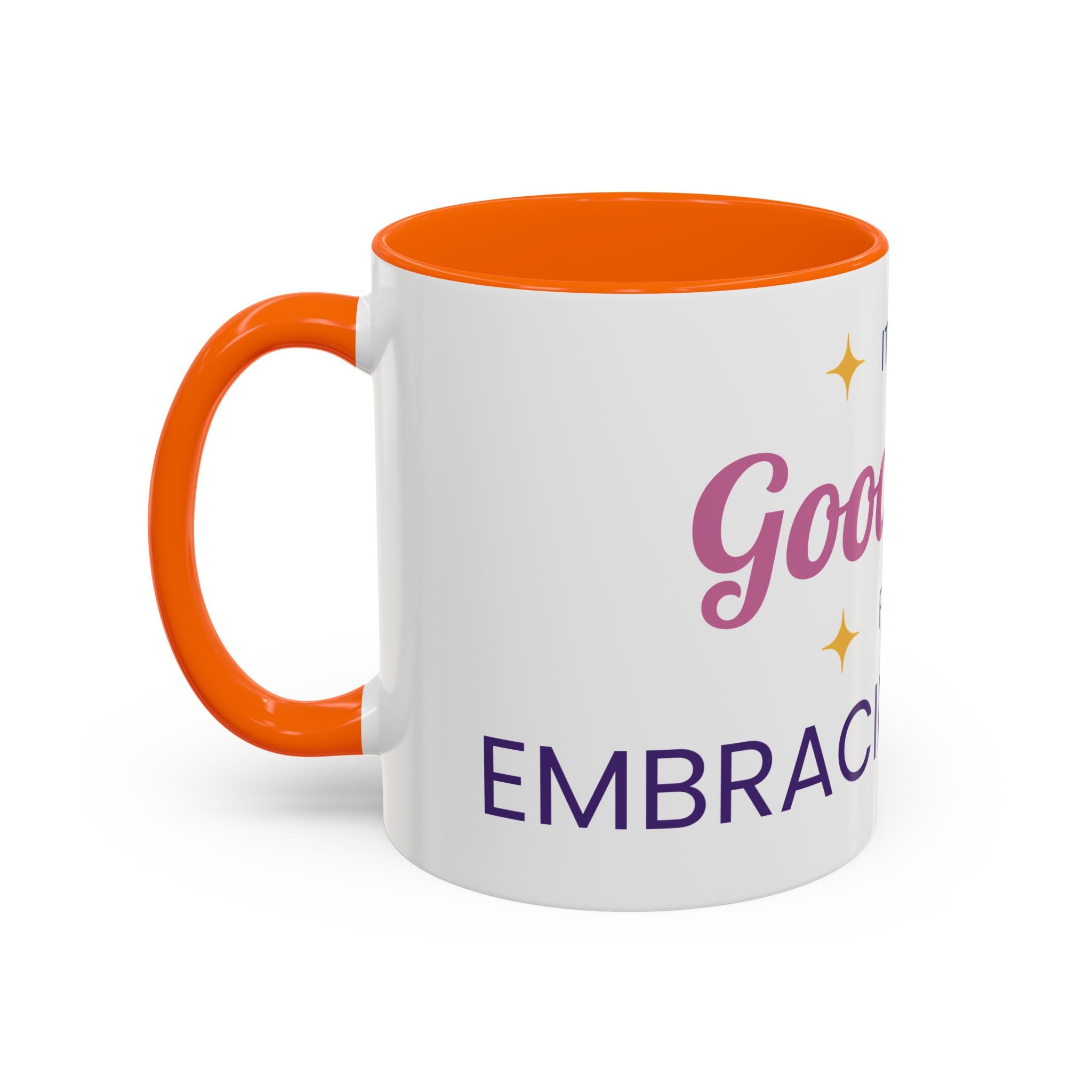 Accent Coffee Mug — "It's a Good Day for Embracing Grace" Inspirational Ceramic Coffee Mug