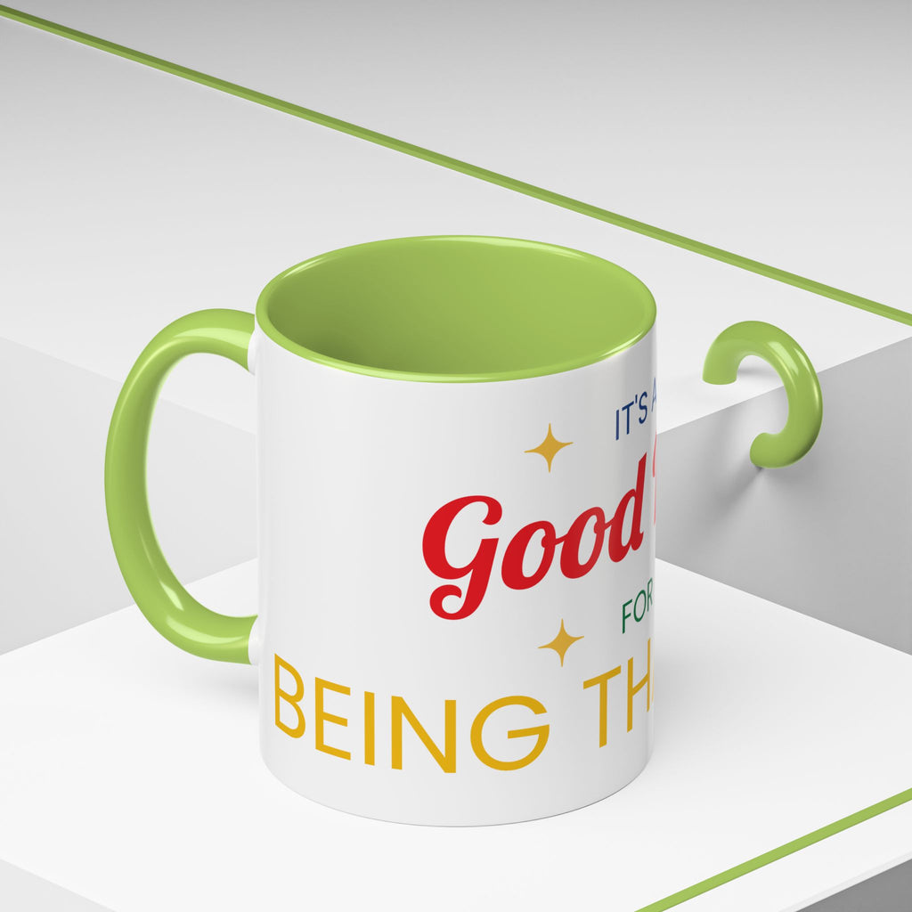 Coffee Mug — "It's a Good Day for Being Thankful" Accent Ceramic Mug
