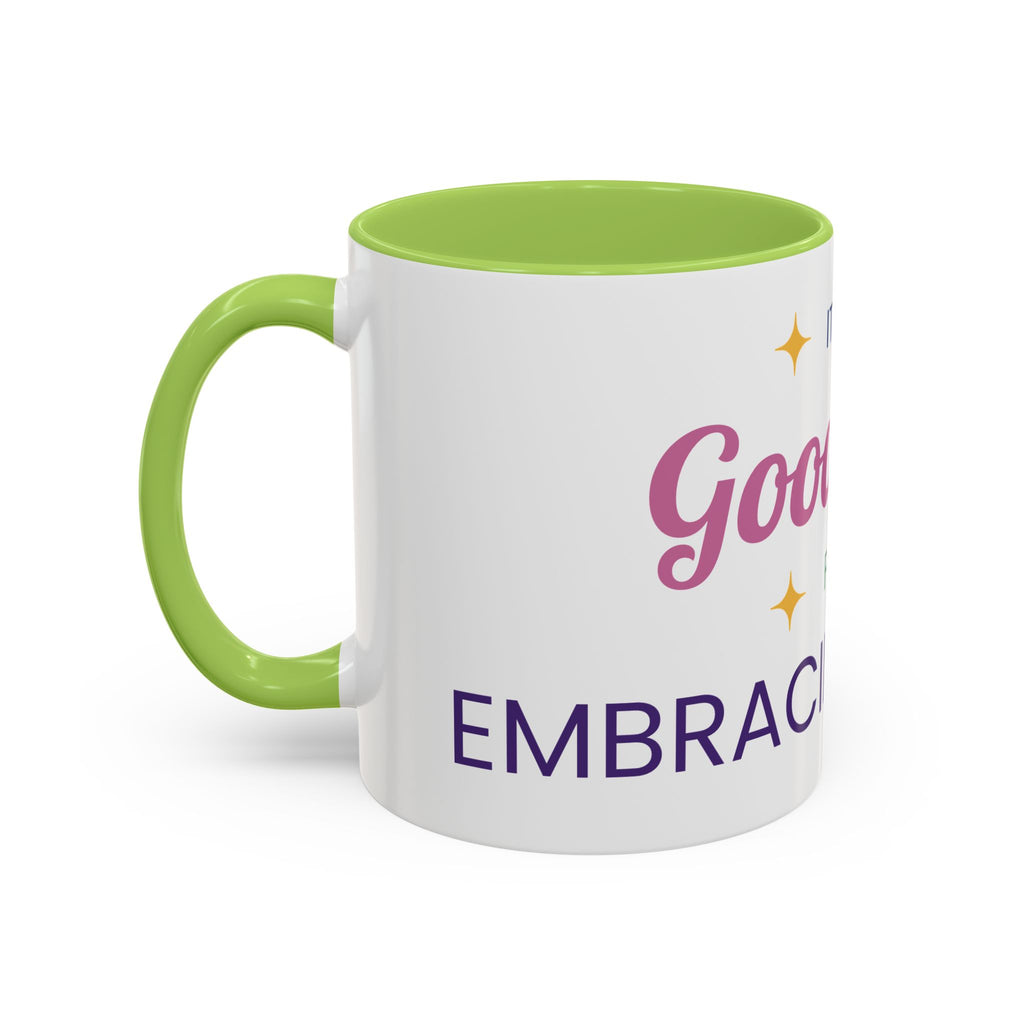 Accent Coffee Mug — "It's a Good Day for Embracing Grace" Inspirational Ceramic Coffee Mug