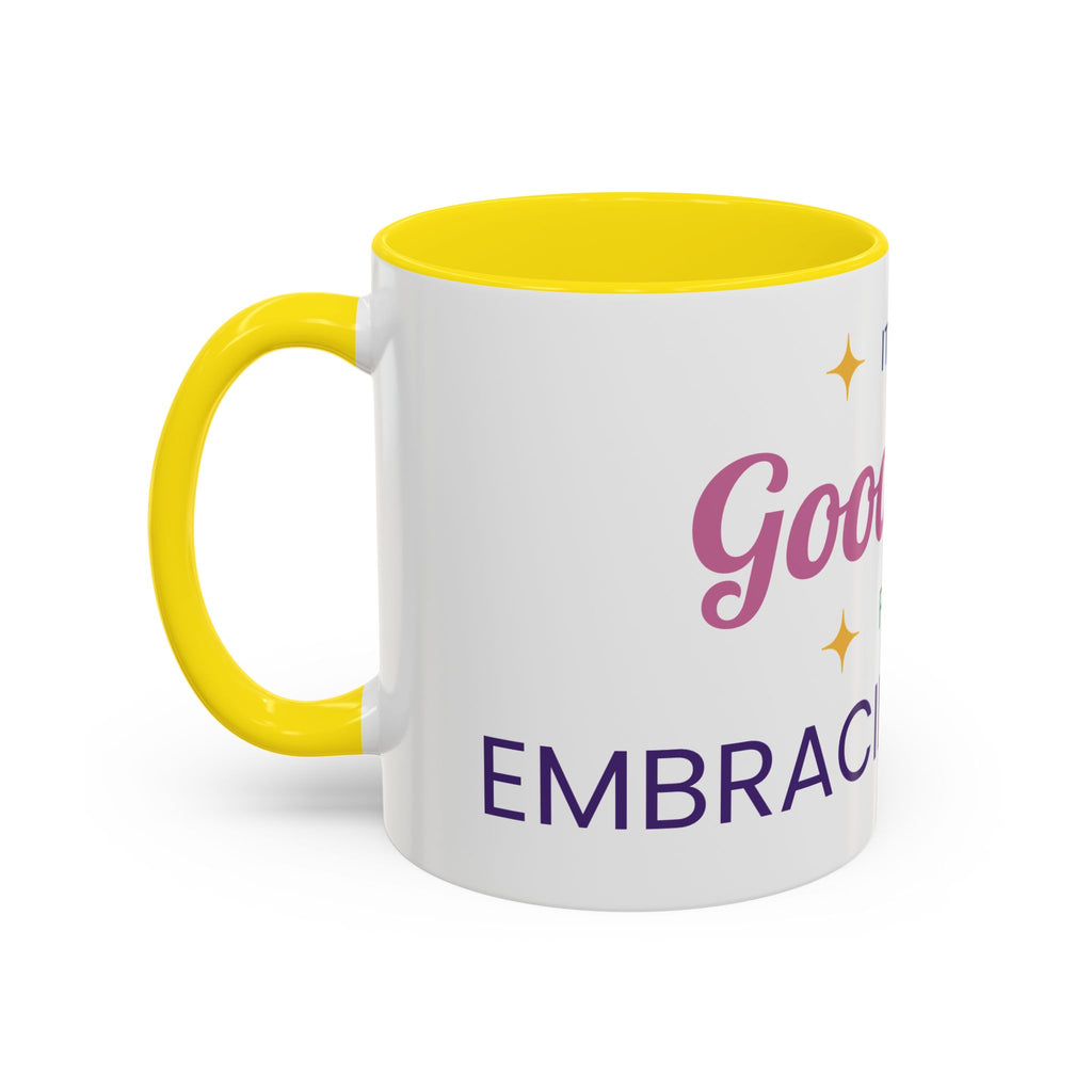 Accent Coffee Mug — "It's a Good Day for Embracing Grace" Inspirational Ceramic Coffee Mug