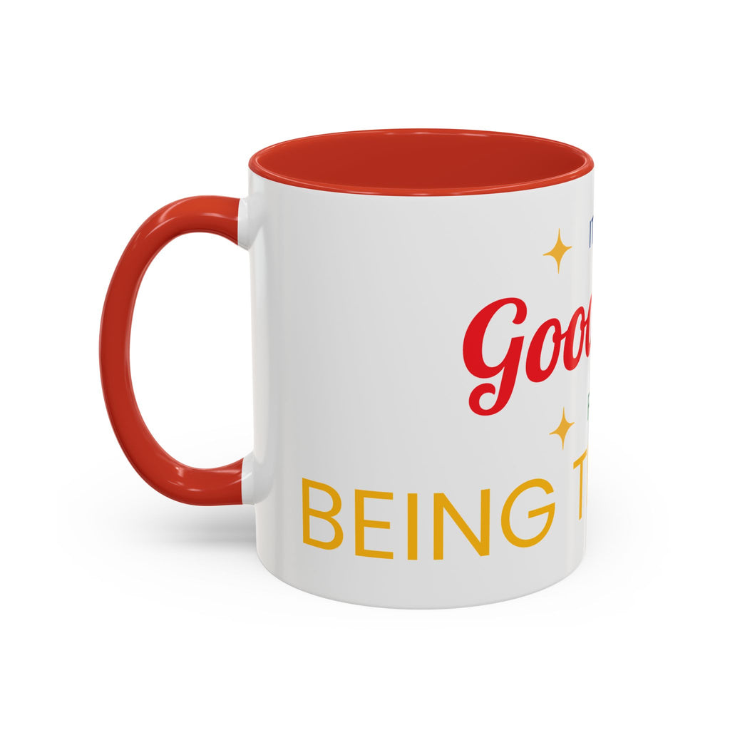 Coffee Mug — "It's a Good Day for Being Thankful" Accent Ceramic Mug