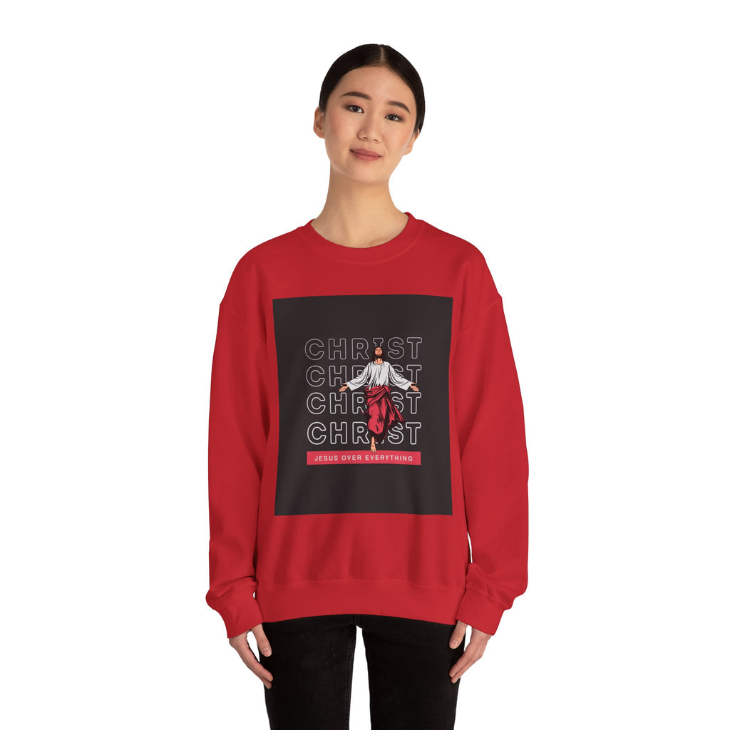 Christ - Jesus over everything Sweatshirt — Pastel Self-Care Crewneck