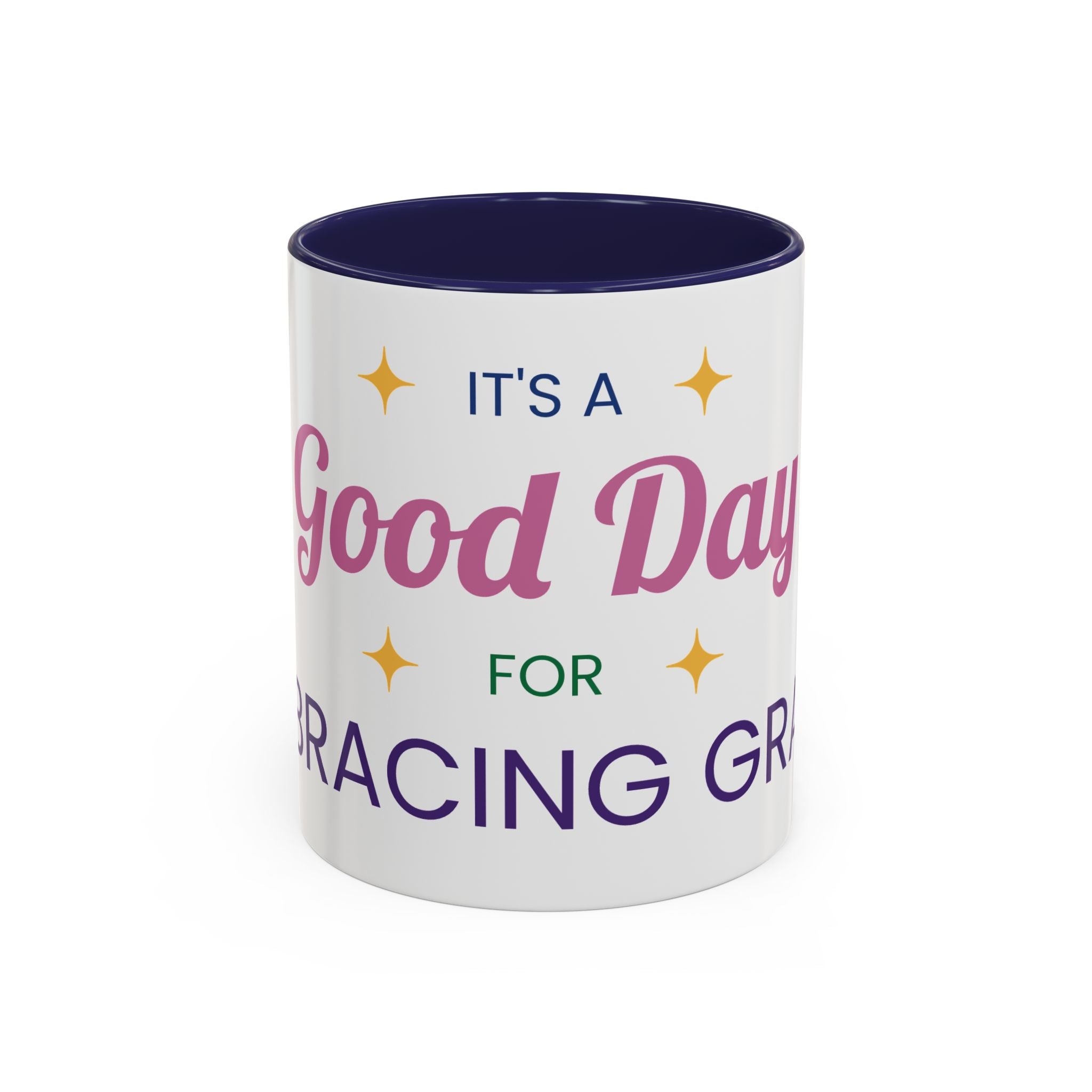 Accent Coffee Mug — "It's a Good Day for Embracing Grace" Inspirational Ceramic Coffee Mug