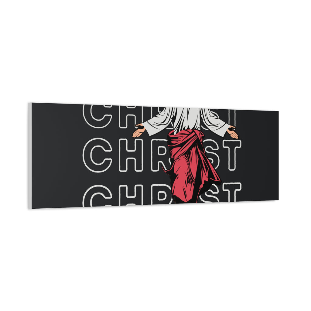 Christ Jesus Over Everything Canvas Wall Art — Inspirational Pastel Quote