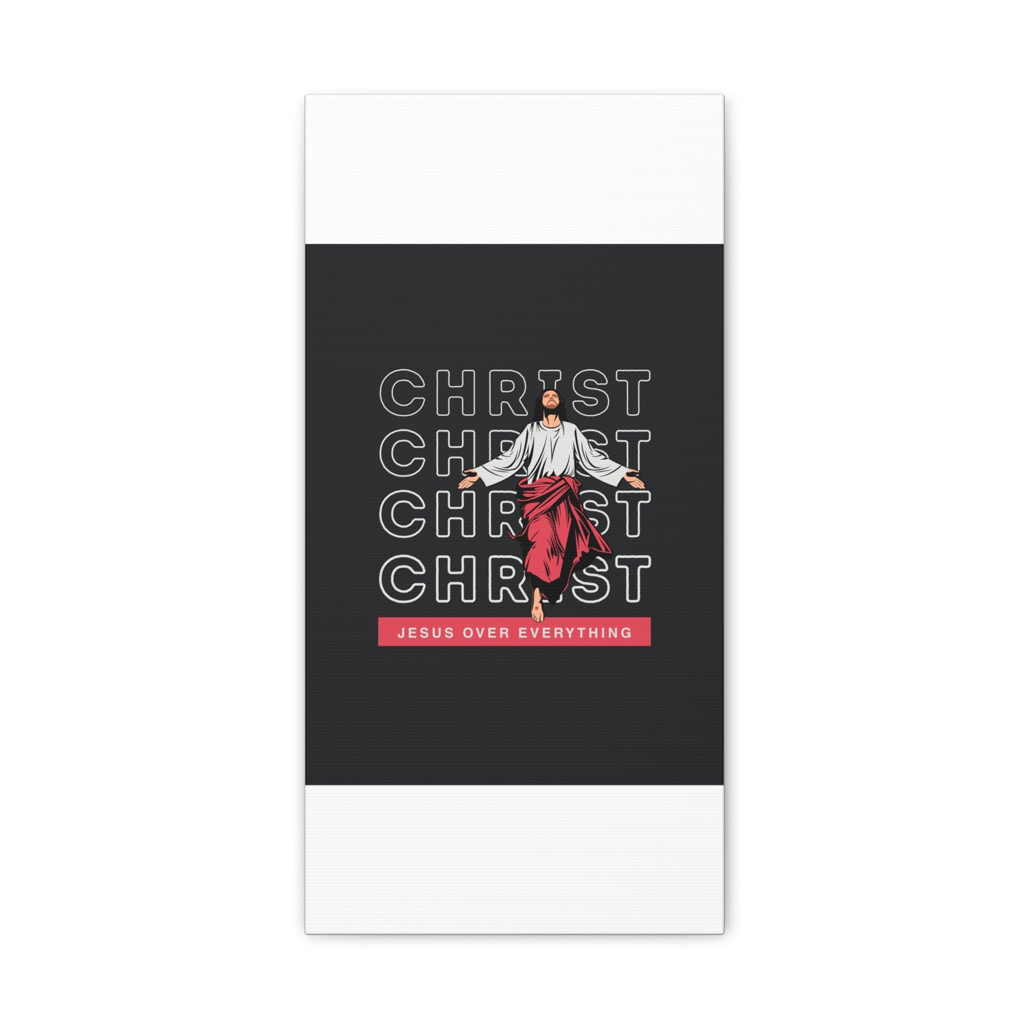 Christ Jesus Over Everything Canvas Wall Art — Inspirational Pastel Quote