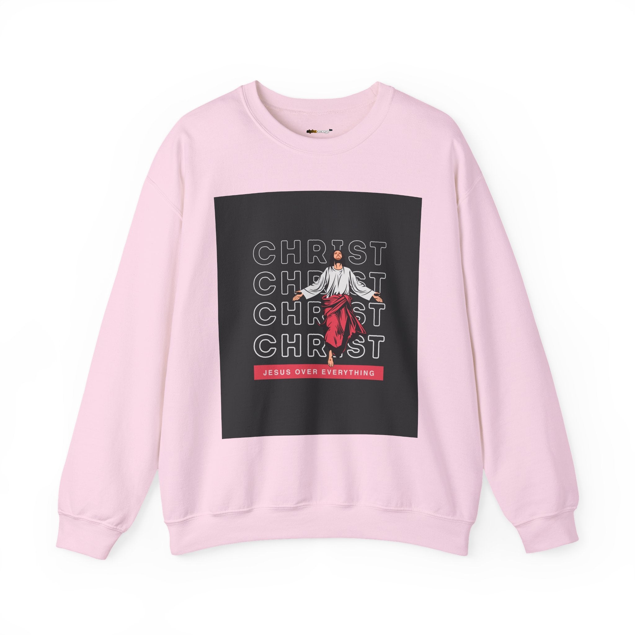 Christ - Jesus over everything Sweatshirt — Pastel Self-Care Crewneck