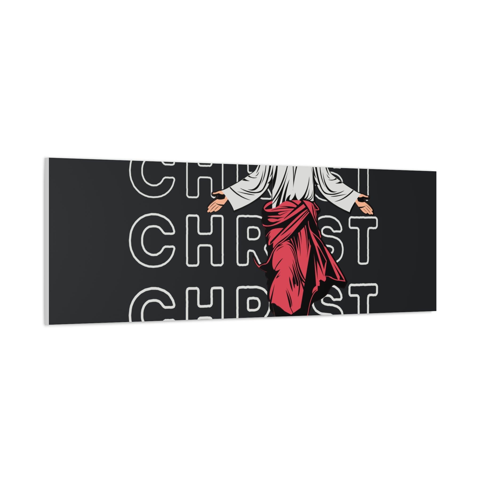 Christ Jesus Over Everything Canvas Wall Art — Inspirational Pastel Quote