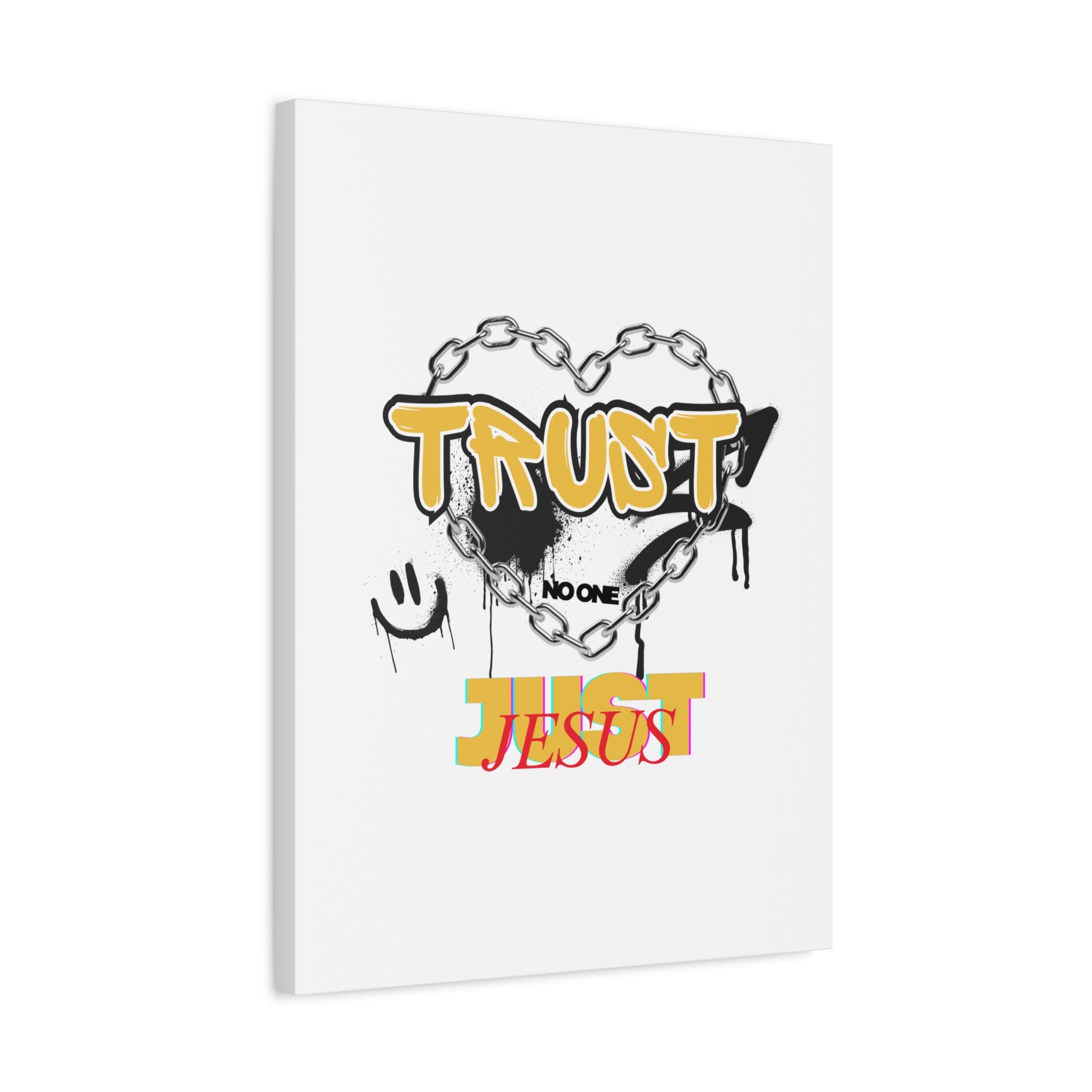 Trust No One Just Jesus Matte Canvas Wall Art