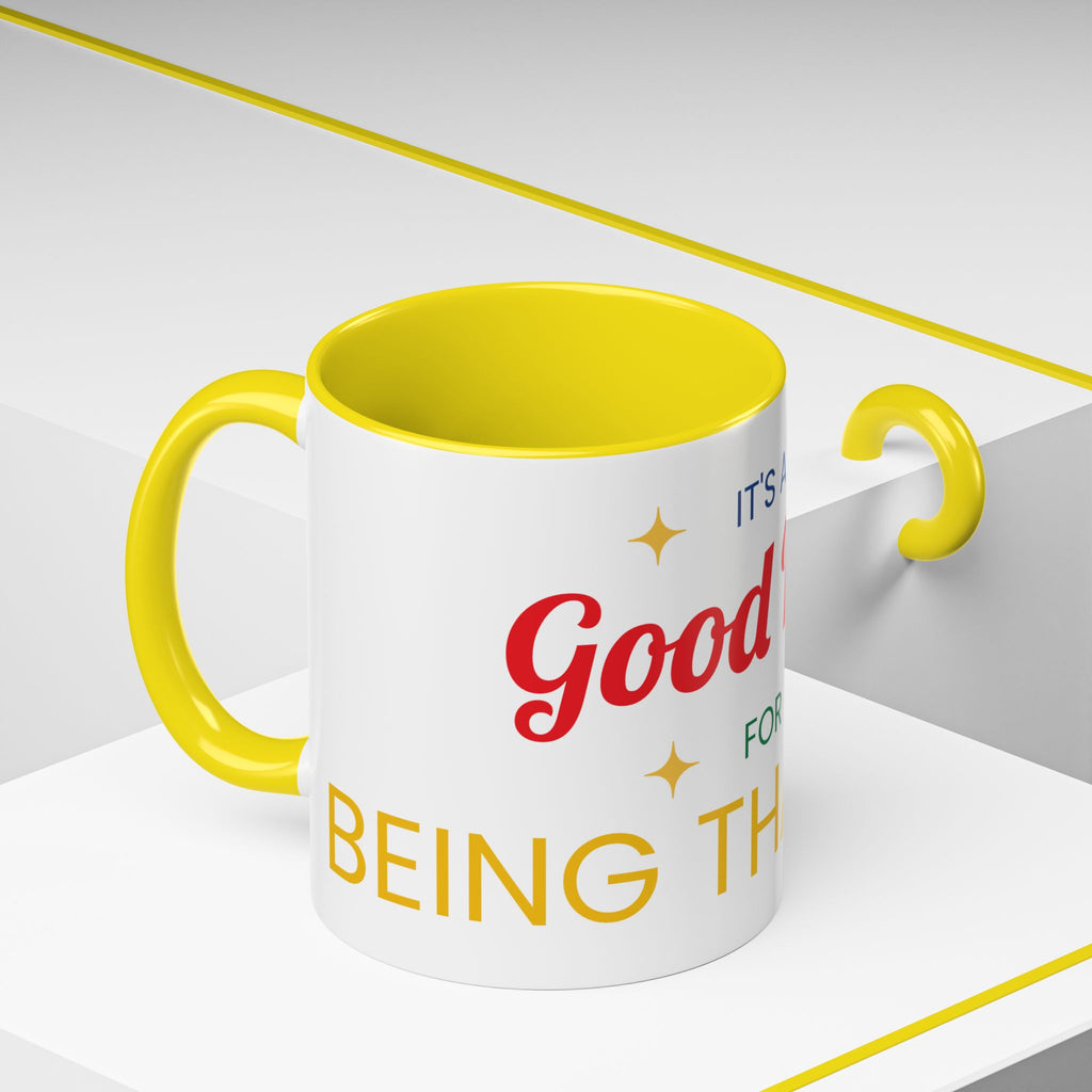 Coffee Mug — "It's a Good Day for Being Thankful" Accent Ceramic Mug