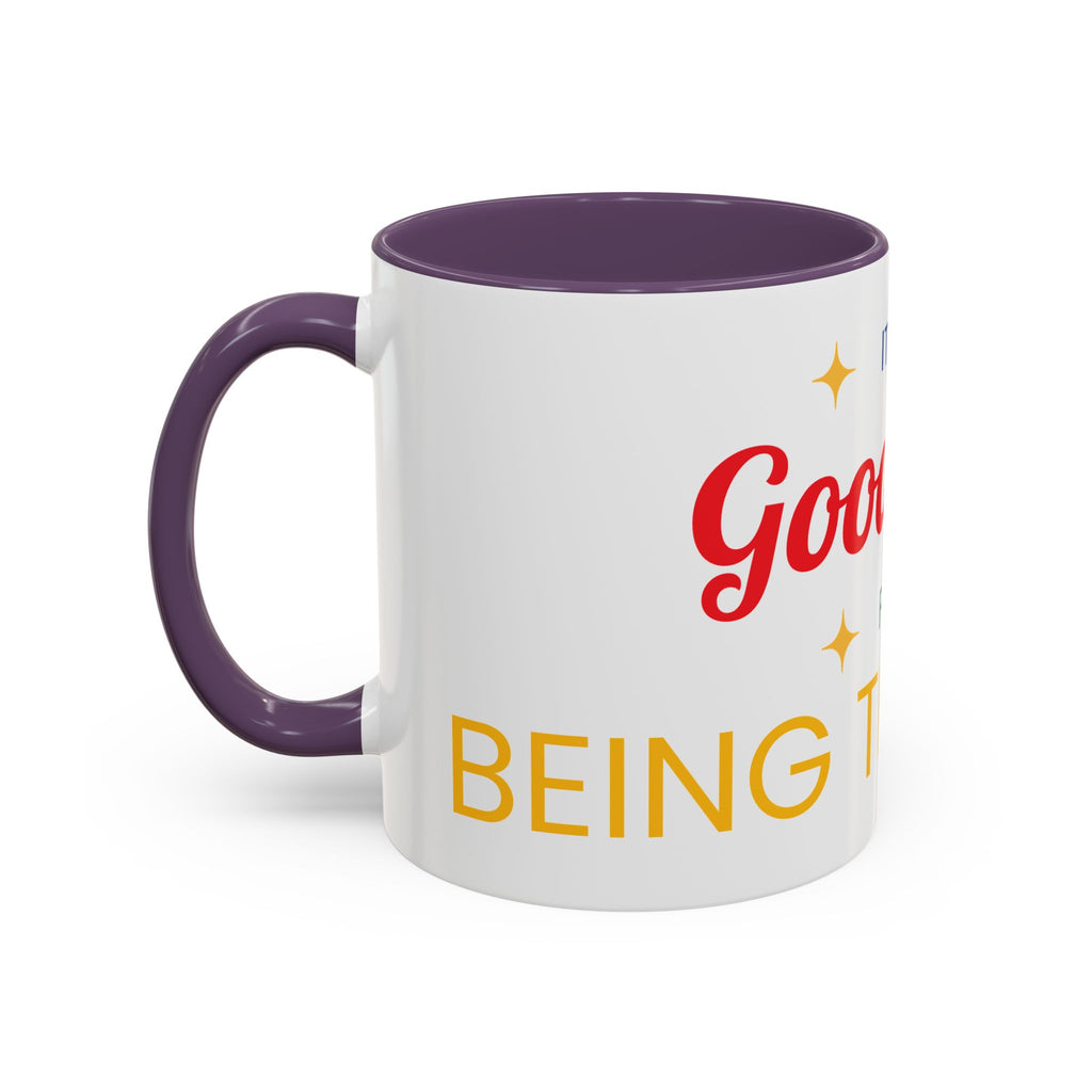 Coffee Mug — "It's a Good Day for Being Thankful" Accent Ceramic Mug