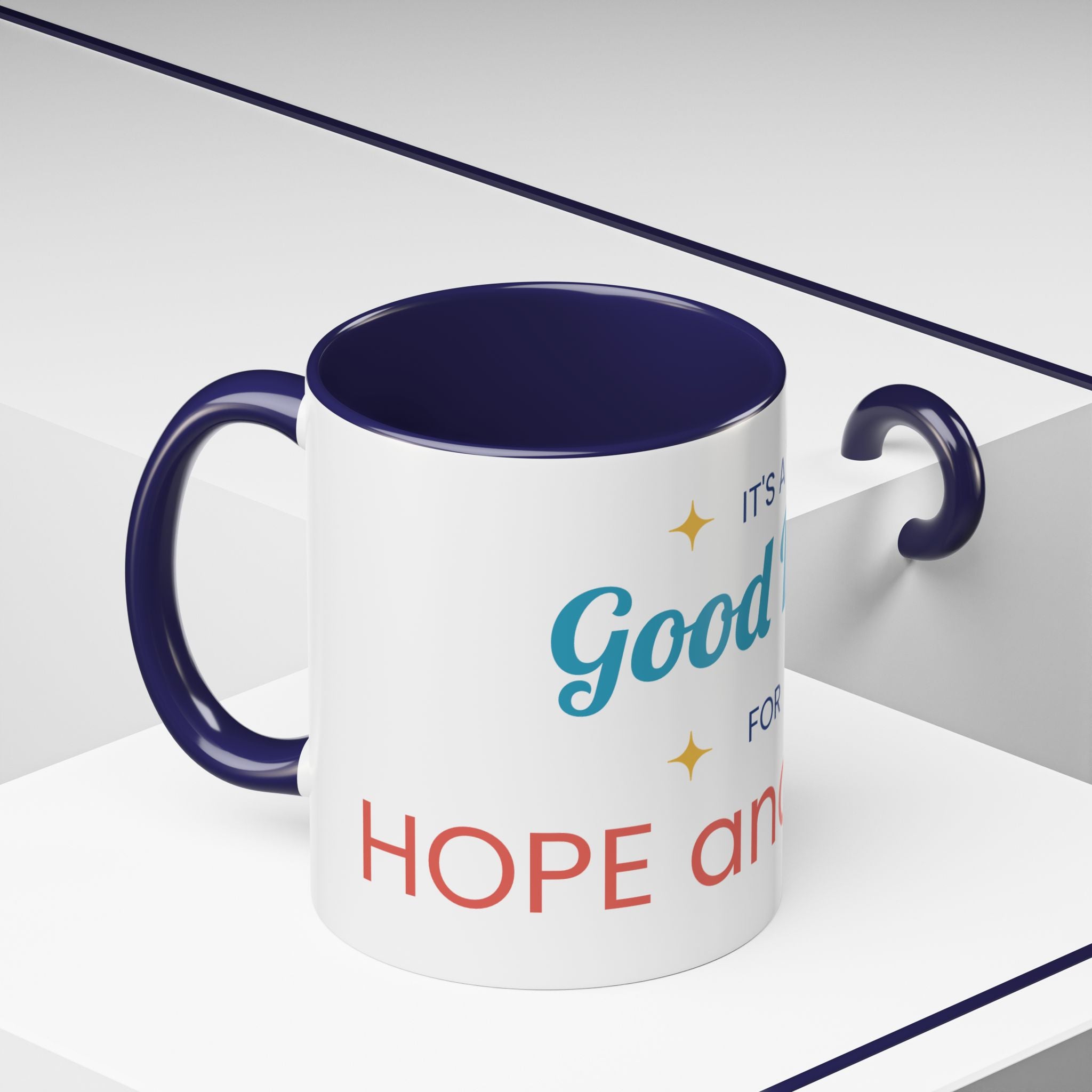 It's a Good Day for Hope and Faith Accent Coffee Mug – Inspirational Ceramic Tea Cup (11/15 oz)
