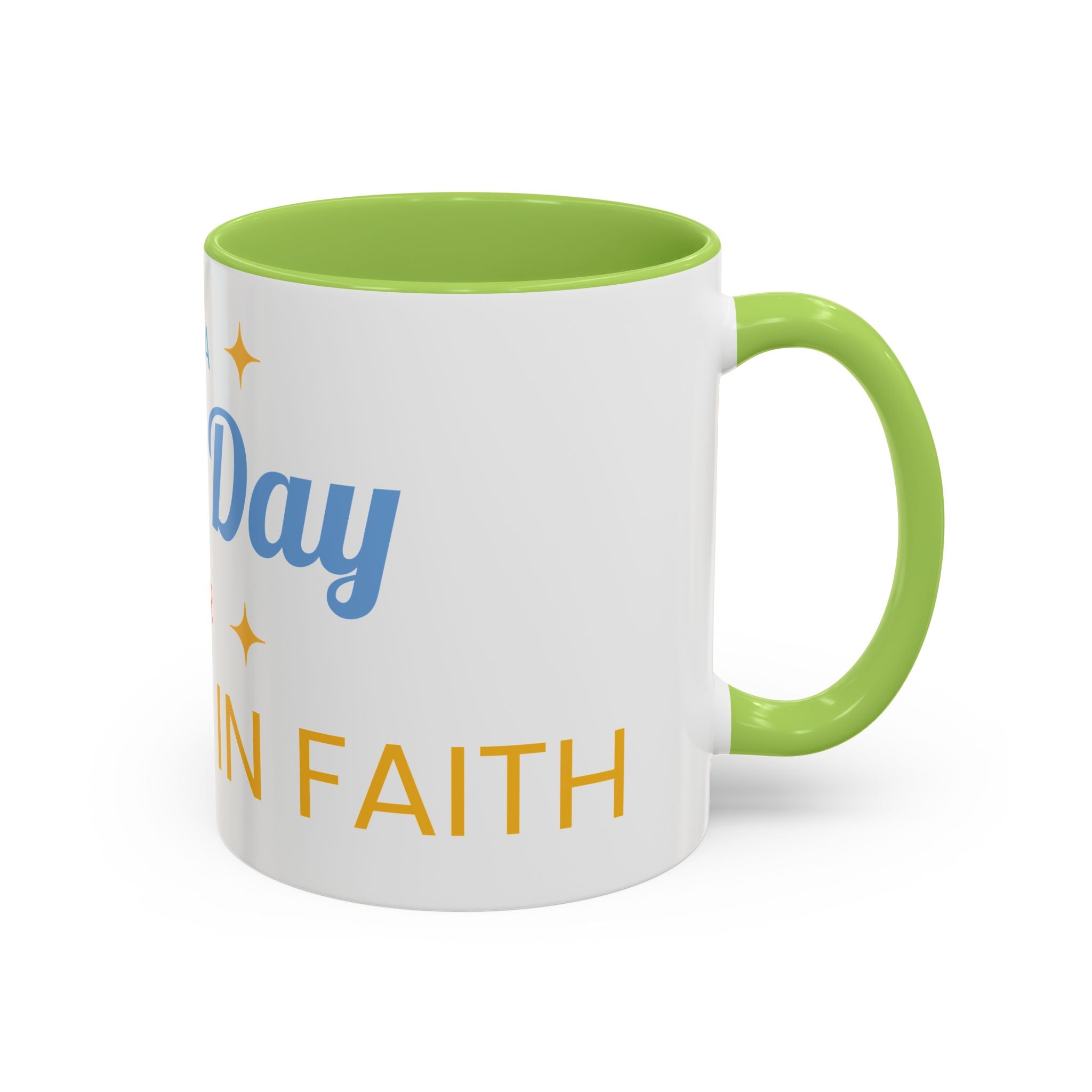Inspirational Coffee Mug — “It's a Good Day for Walking in Faith” Ceramic Accent Mug