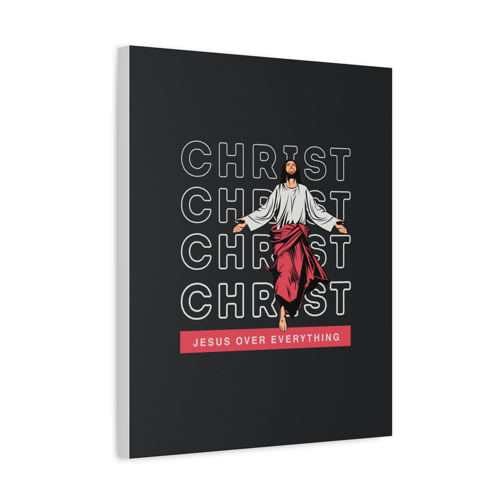 Christ Jesus Over Everything Canvas Wall Art — Inspirational Pastel Quote