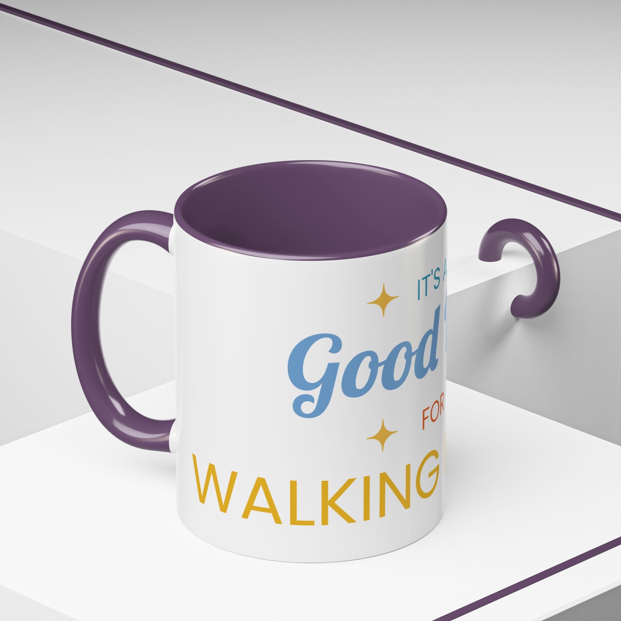 Inspirational Coffee Mug — “It's a Good Day for Walking in Faith” Ceramic Accent Mug