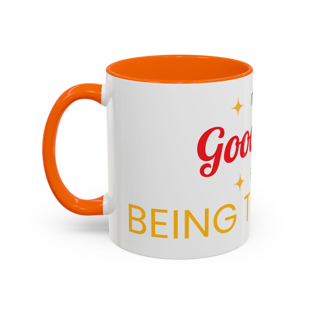 Coffee Mug — "It's a Good Day for Being Thankful" Accent Ceramic Mug