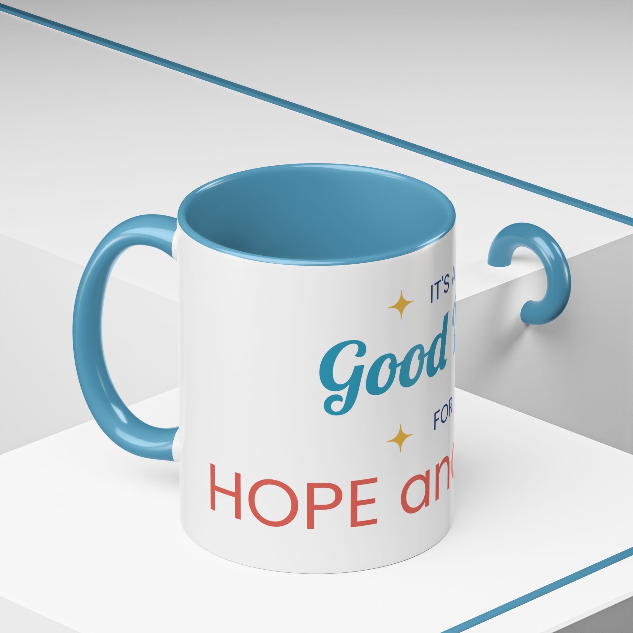 It's a Good Day for Hope and Faith Accent Coffee Mug – Inspirational Ceramic Tea Cup (11/15 oz)