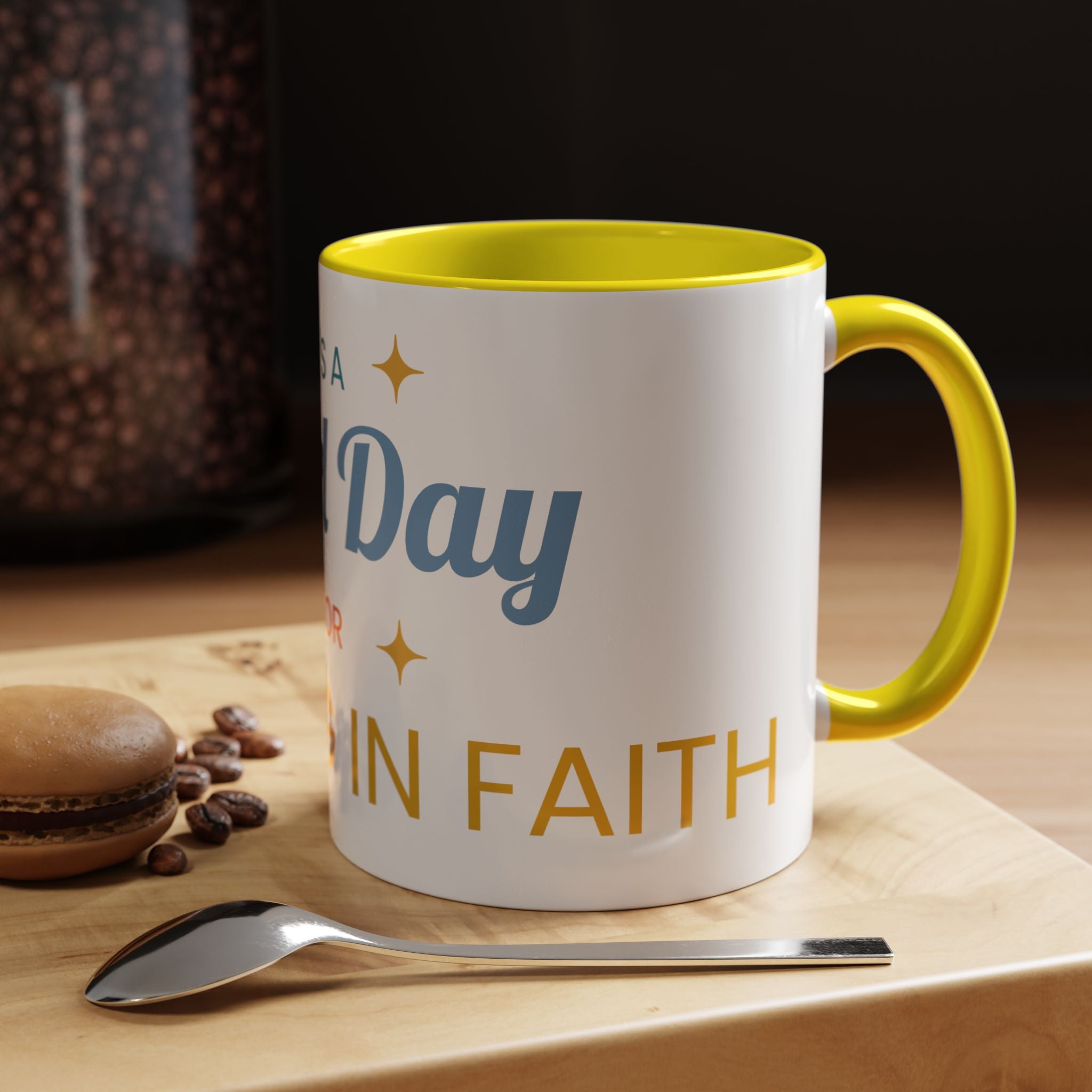 Inspirational Coffee Mug — “It's a Good Day for Walking in Faith” Ceramic Accent Mug