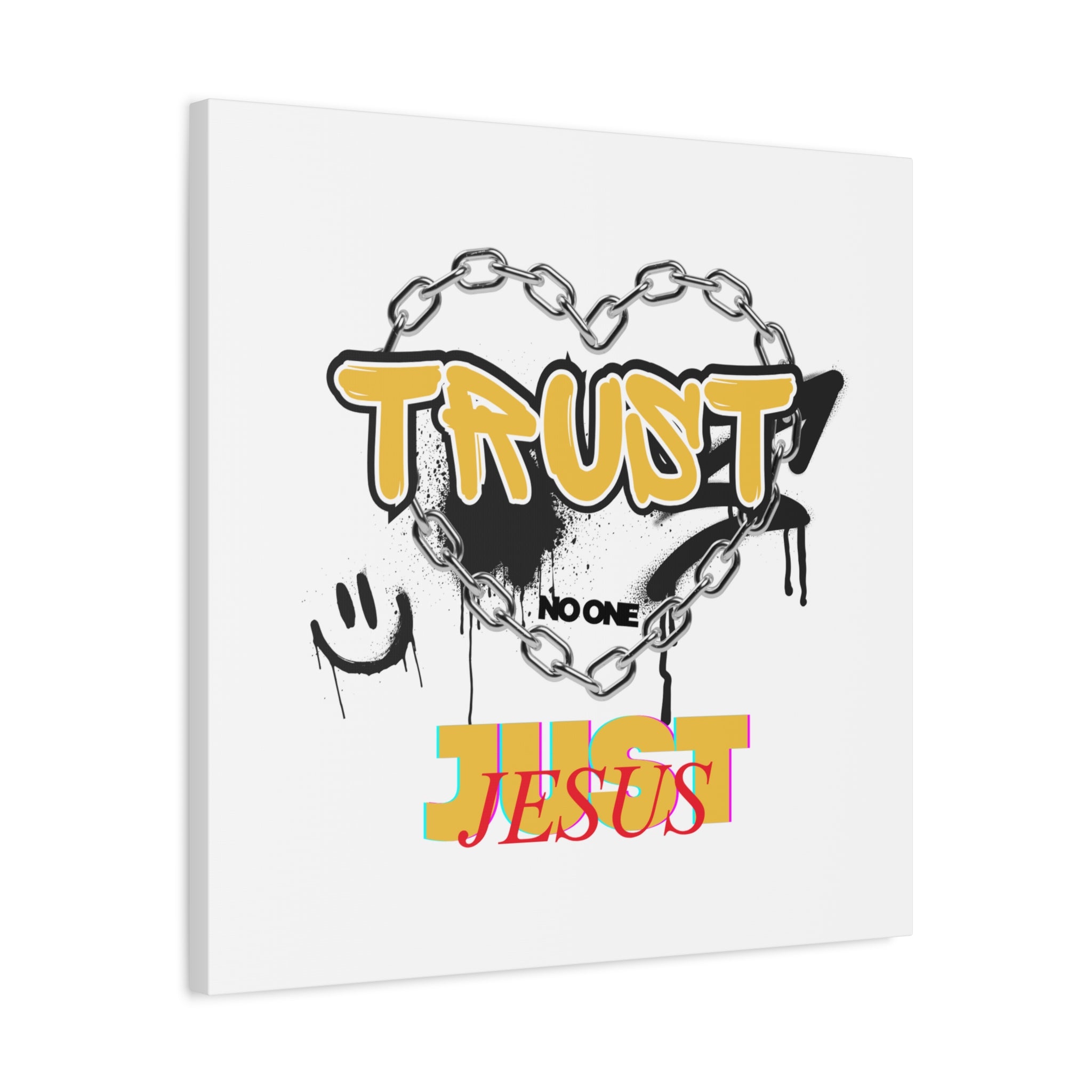 Trust No One Just Jesus Matte Canvas Wall Art